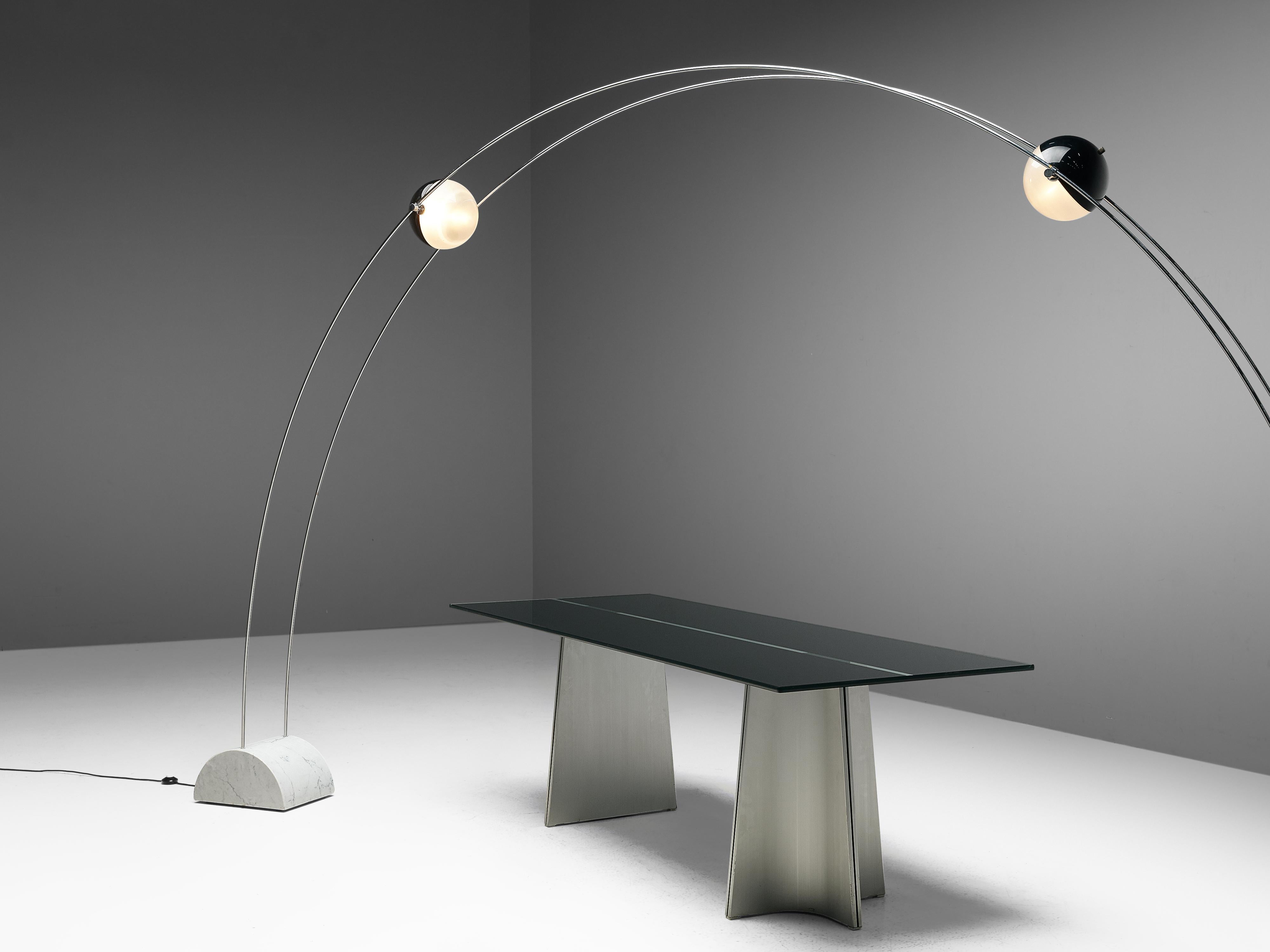 Large A.R.D.I.T.I. for Sormani Floor Lamp Model 'Ponte' in Marble and Metal 6