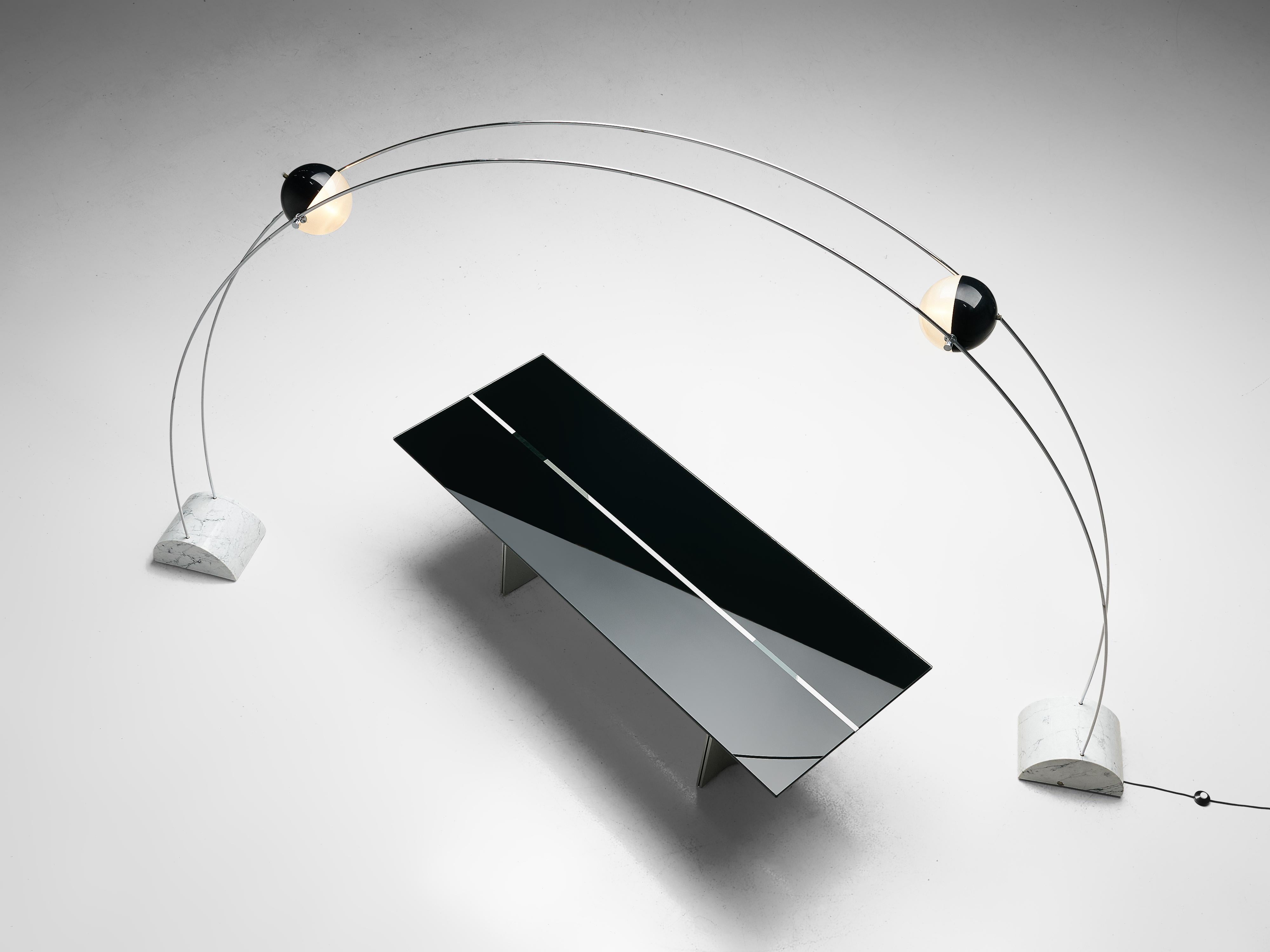 Large A.R.D.I.T.I. for Sormani Floor Lamp Model 'Ponte' in Marble and Metal 7