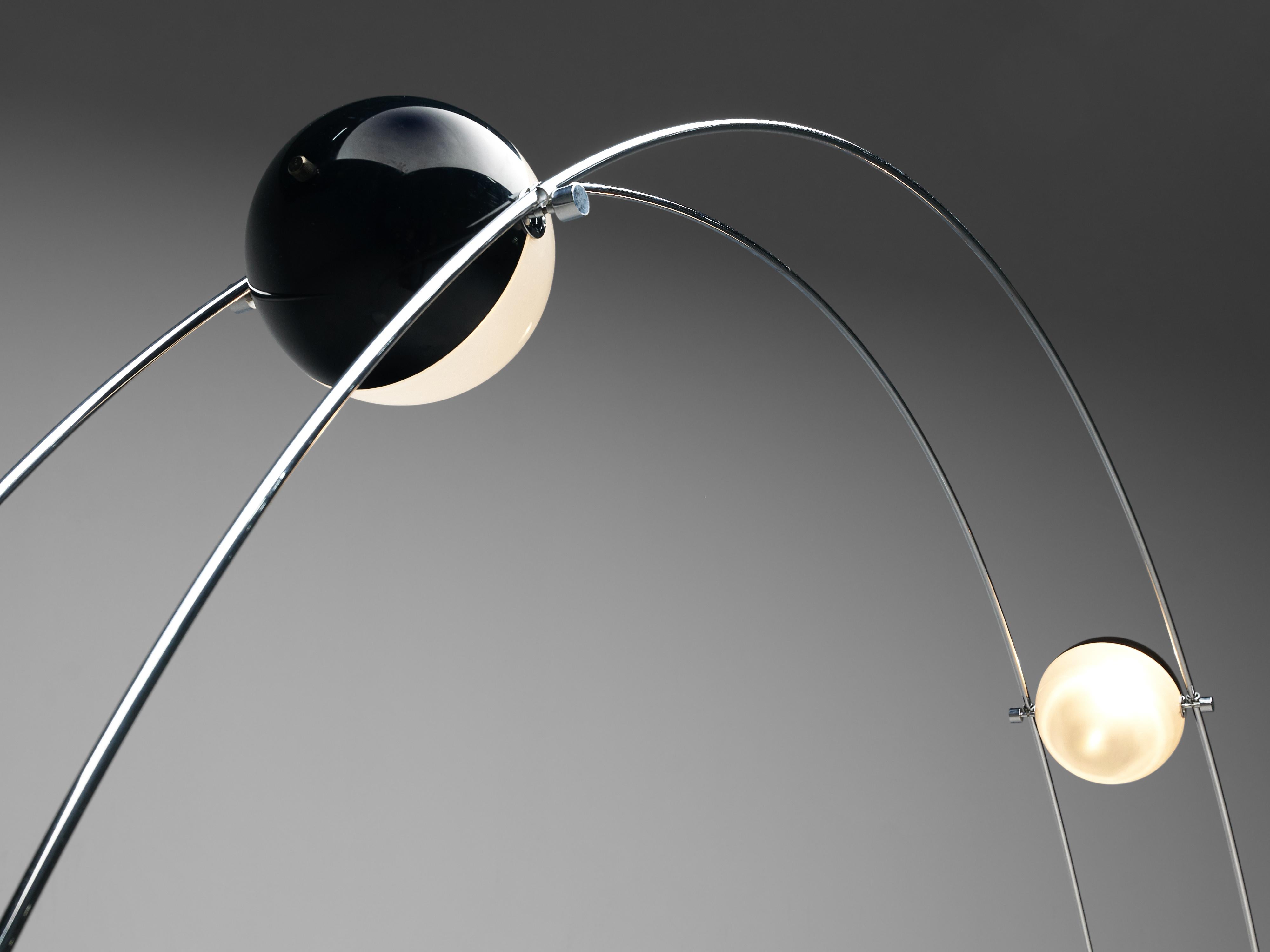 Large A.R.D.I.T.I. for Sormani Floor Lamp Model 'Ponte' in Marble and Metal In Good Condition In Waalwijk, NL