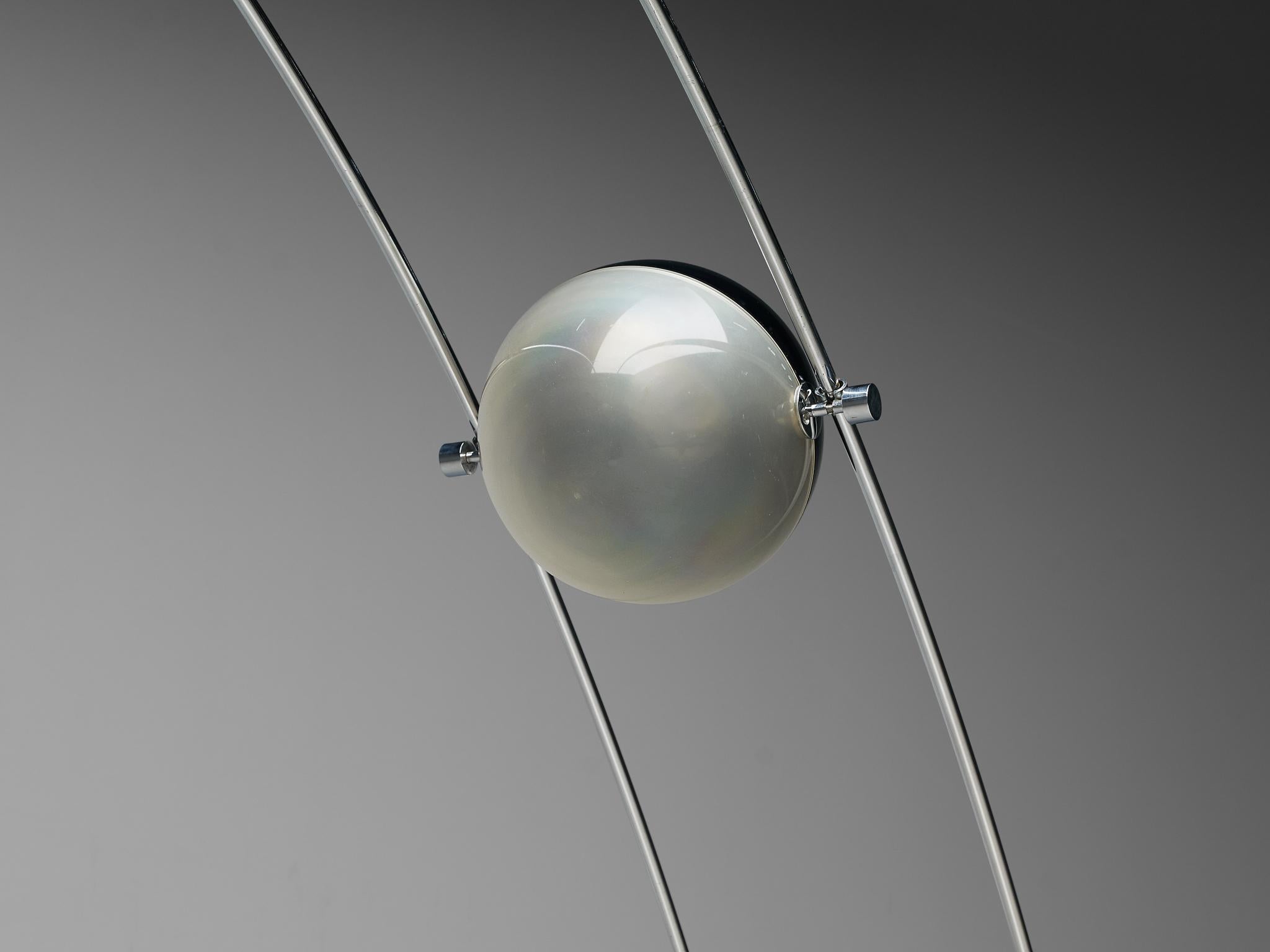 Late 20th Century Large A.R.D.I.T.I. for Sormani Floor Lamp 'Ponte' in Marble and Metal For Sale