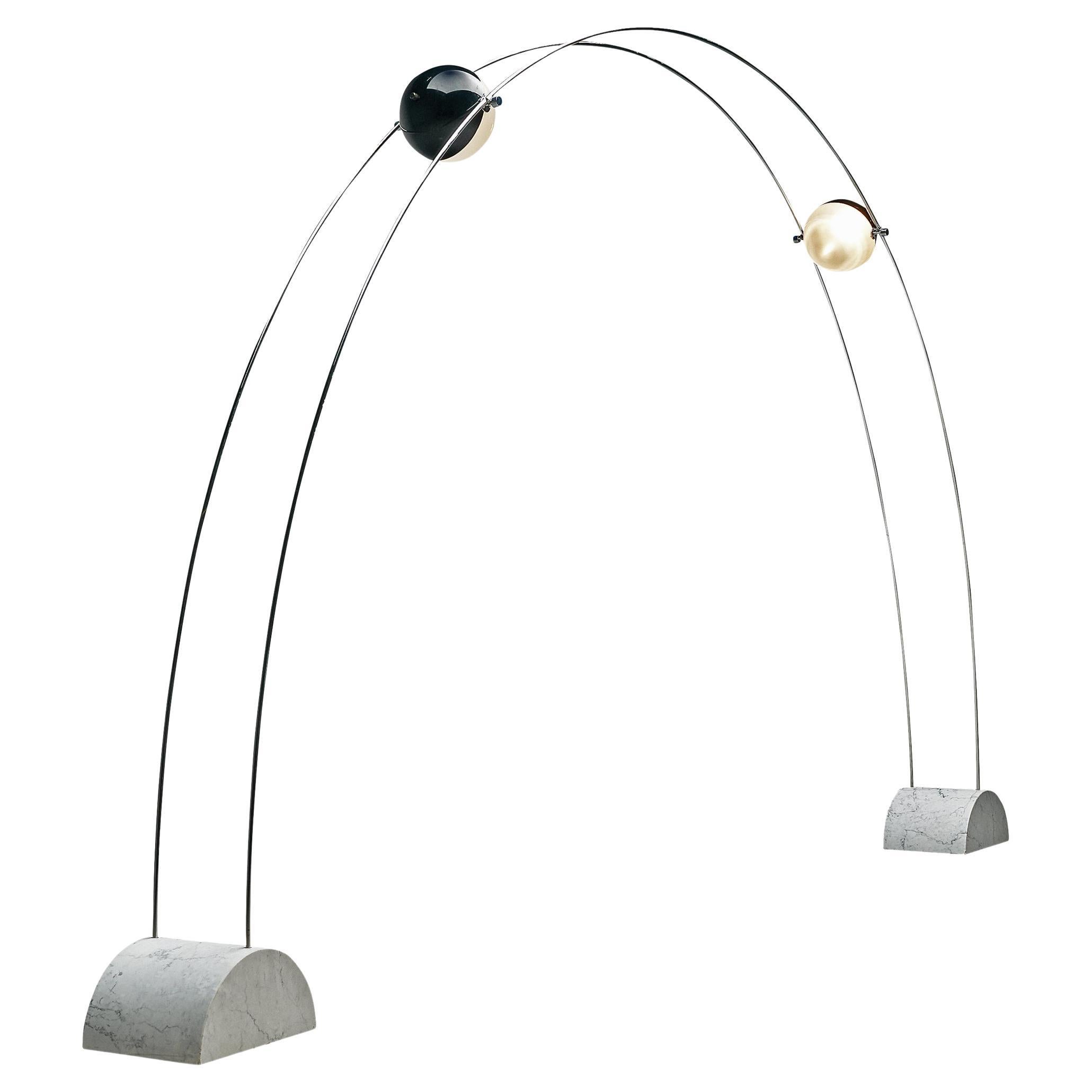 Large A.R.D.I.T.I. for Sormani Floor Lamp 'Ponte' in Marble and Metal For Sale