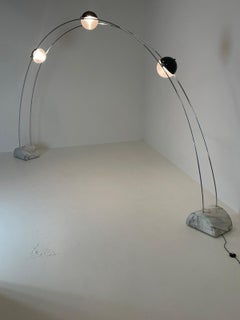 Large a.R.D.I.T.I. Sormani Floor Lamp Model 'Ponte' in Marble and Metal 1970