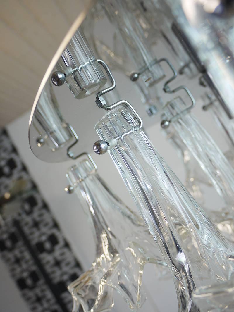 Mid-Century moderno Grande lampadario ad incasso Aretusa in vetro di Murano di Barovier&Toso, anni '60 in vendita