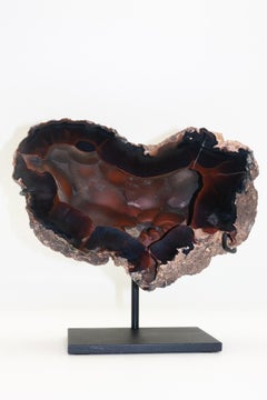Large Argentinian Red Fox Agate Mounted
