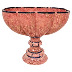 Vintage Large Argentinian Rhodochrosite Art Bowl