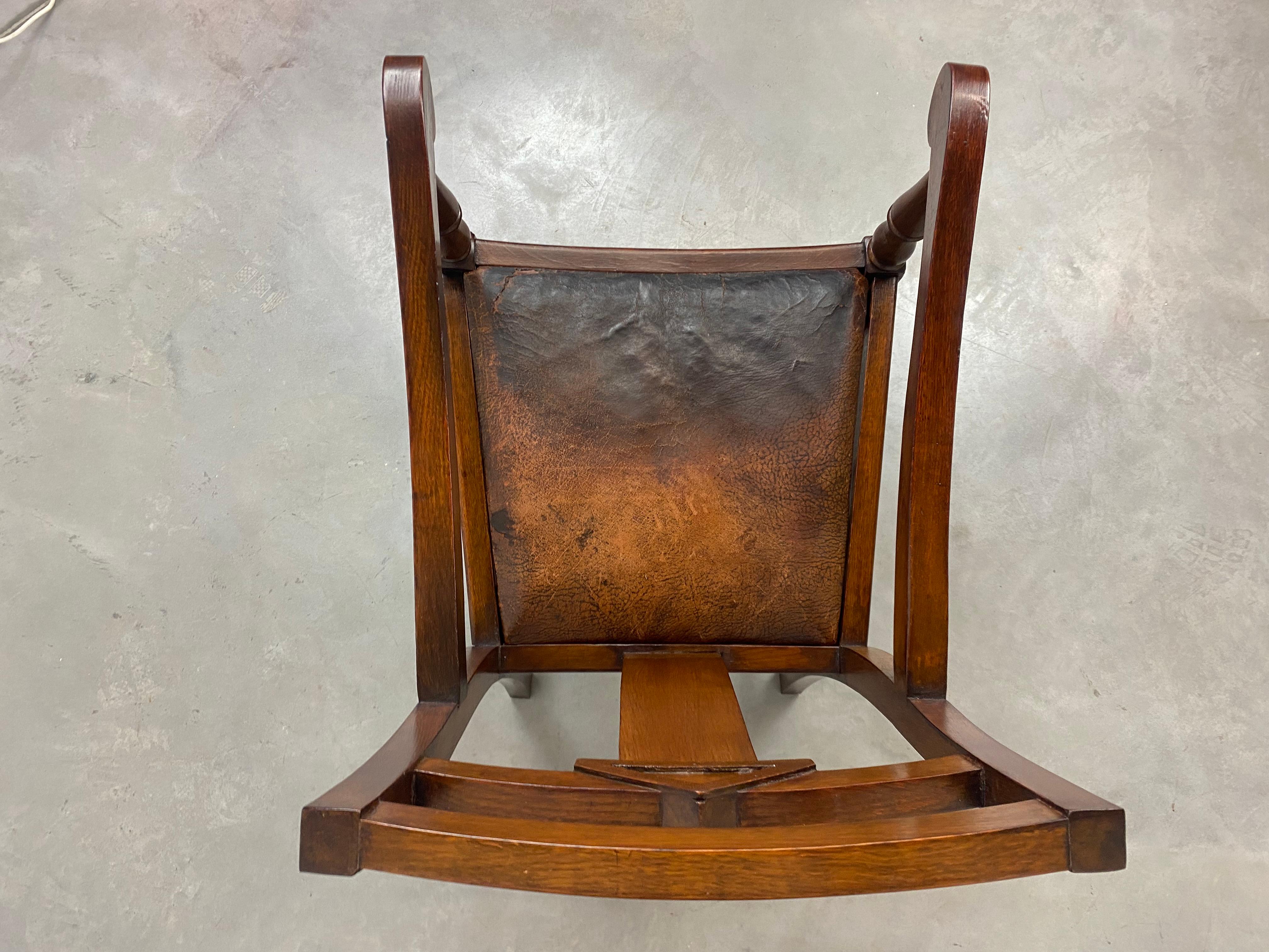 Leather Large armchair Arts and Crafts