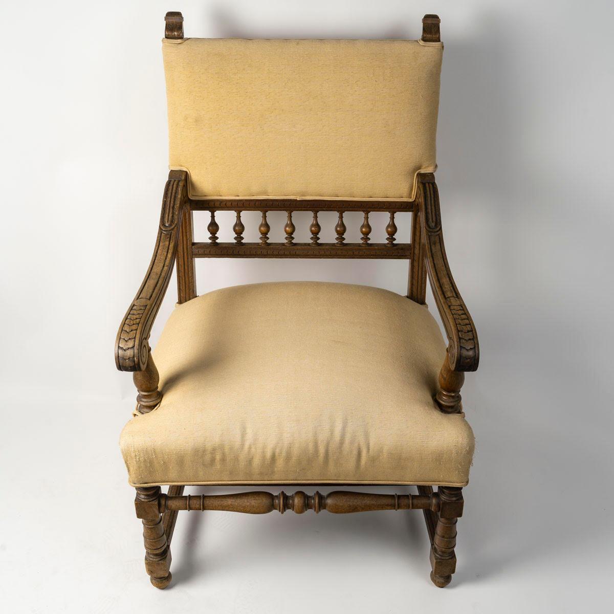 Grande poltrona in stile Enrico II, XIX secolo, periodo Napoleone III.

Grande poltrona in stile Enrico II, XIX secolo, periodo Napoleone III.
H. H. 100 cm, L. 67 cm, P. 60 cm.