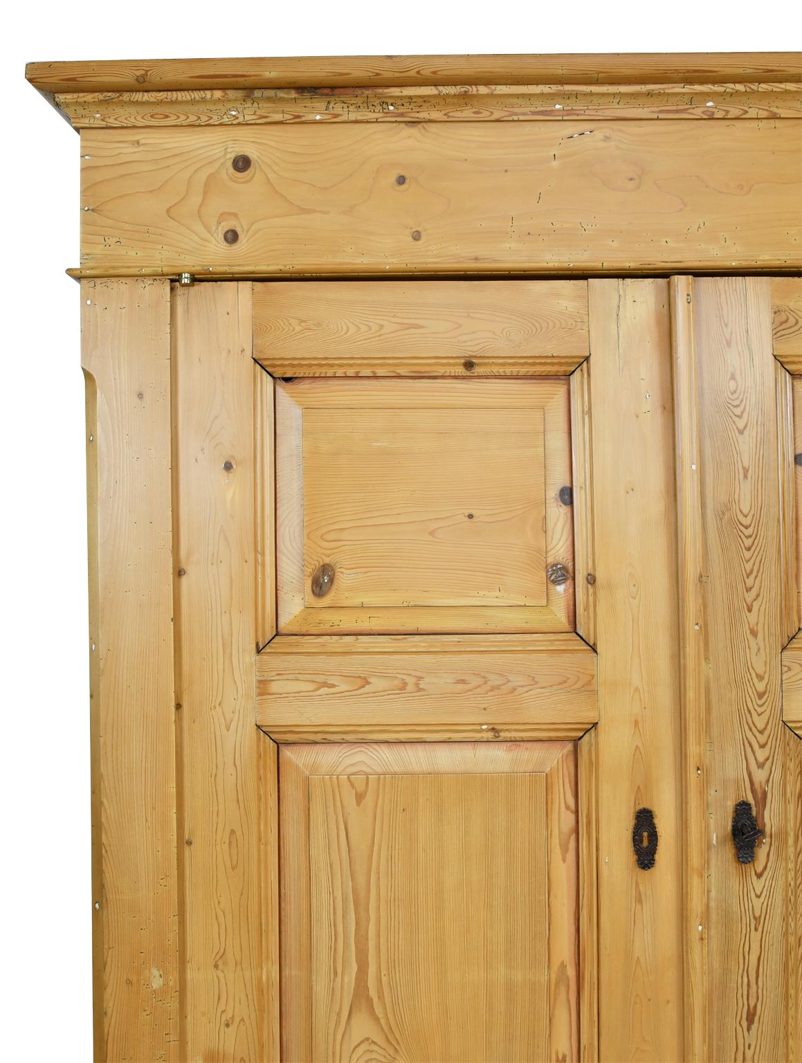 Large Armoire in Pine with Interior Storage Shelves, Northern Germany 5