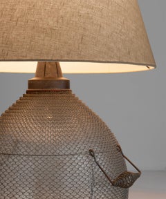 Large Armoured Glass Carboy Lamps