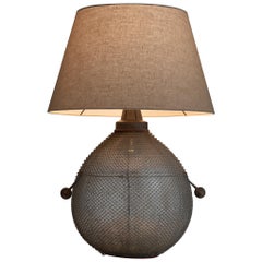 Large Armoured Glass Carboy Lamps
