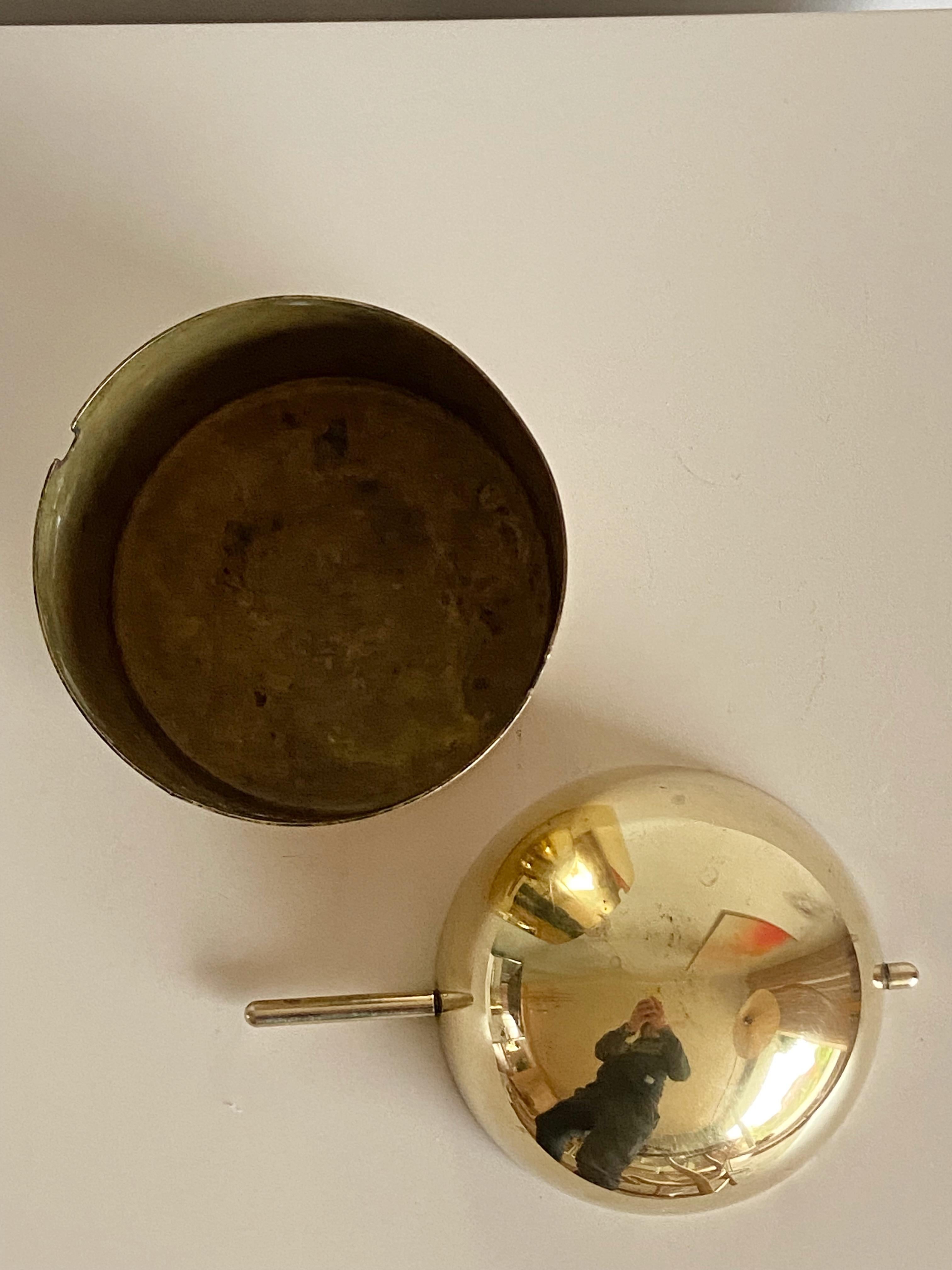 Danish Large Arne Jacobsen Brass Ashtray by Stelton Made in Denmark