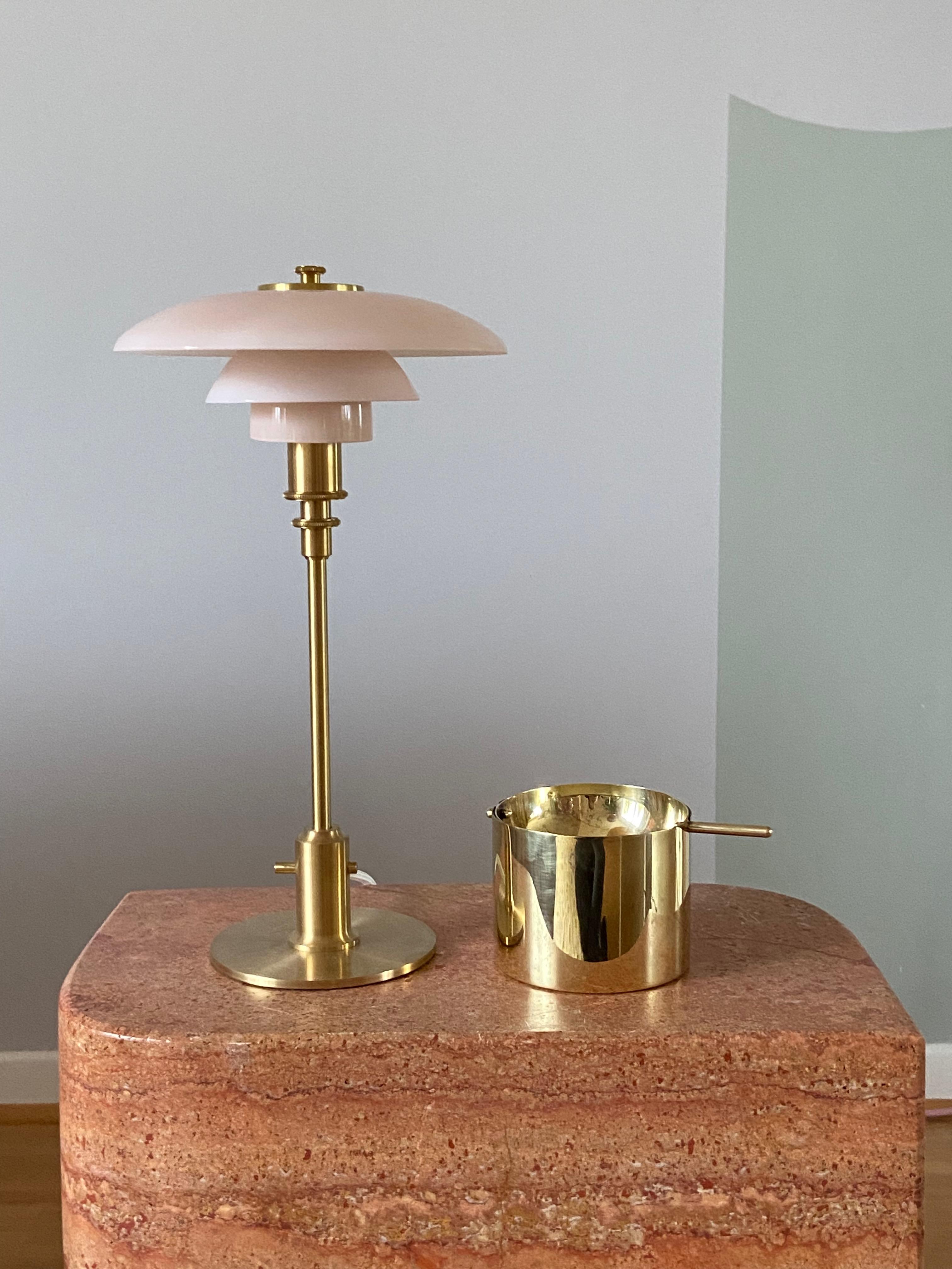 Large Arne Jacobsen Brass Ashtray by Stelton Made in Denmark For Sale 2