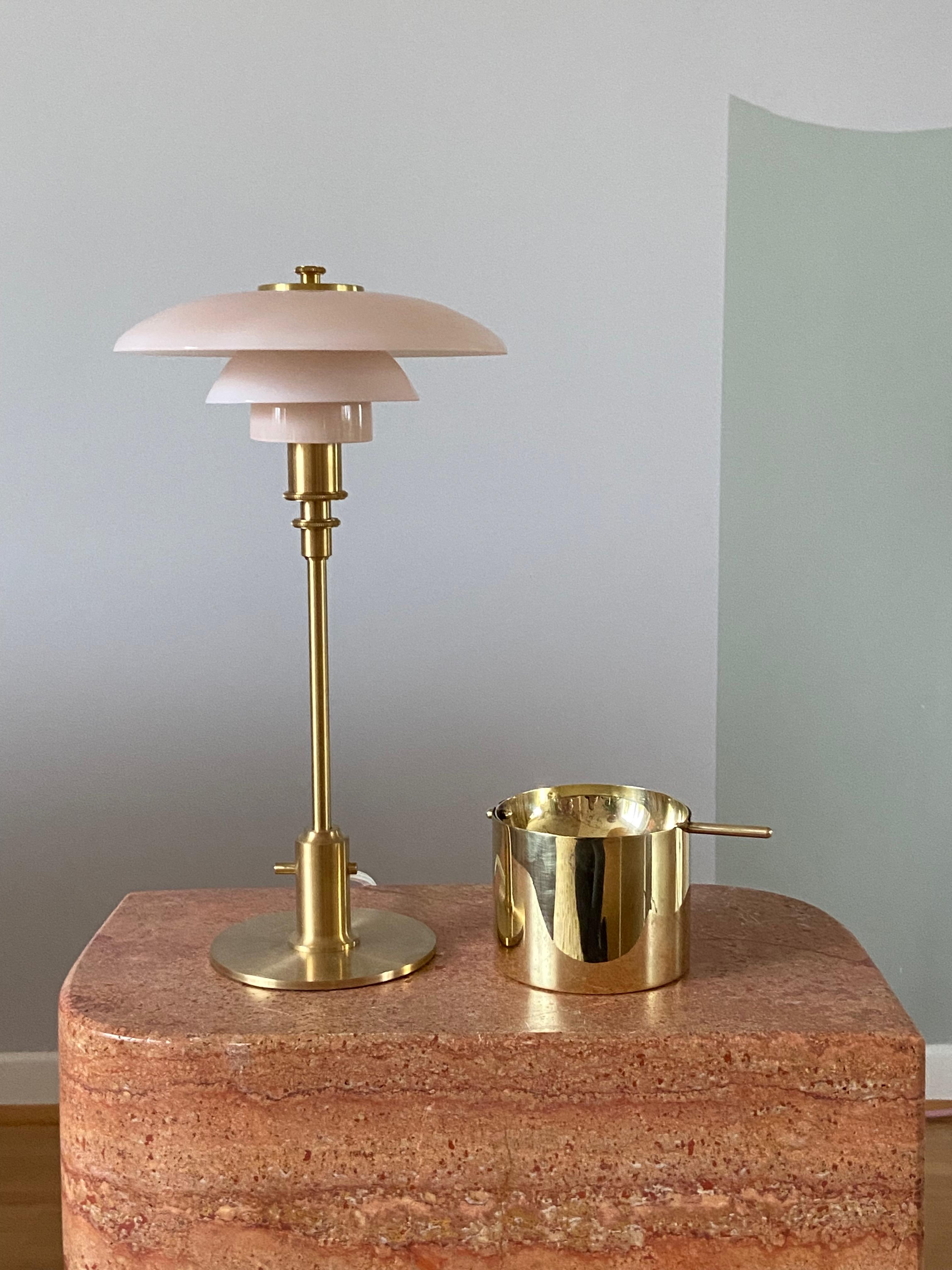 Large Arne Jacobsen Brass Ashtray by Stelton Made in Denmark 2