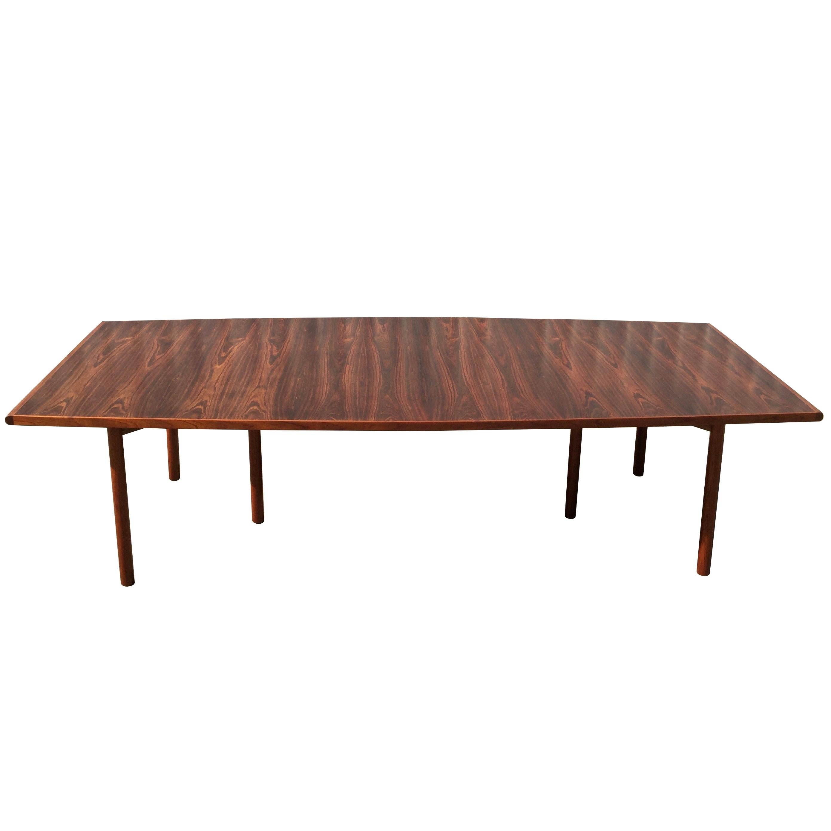 Large Arne Vodder Brazilian Rosewood Dining Table by Sibast