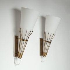 Large Arredoluce Wall Lights, circa 1957