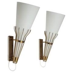 Large Arredoluce Wall Lights, circa 1957