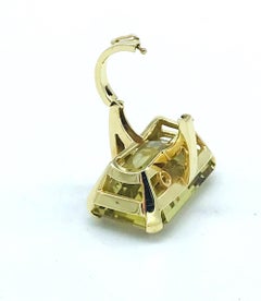 Large, Art Deco 35 Carat, Lemon Quartz Adjustable Ring