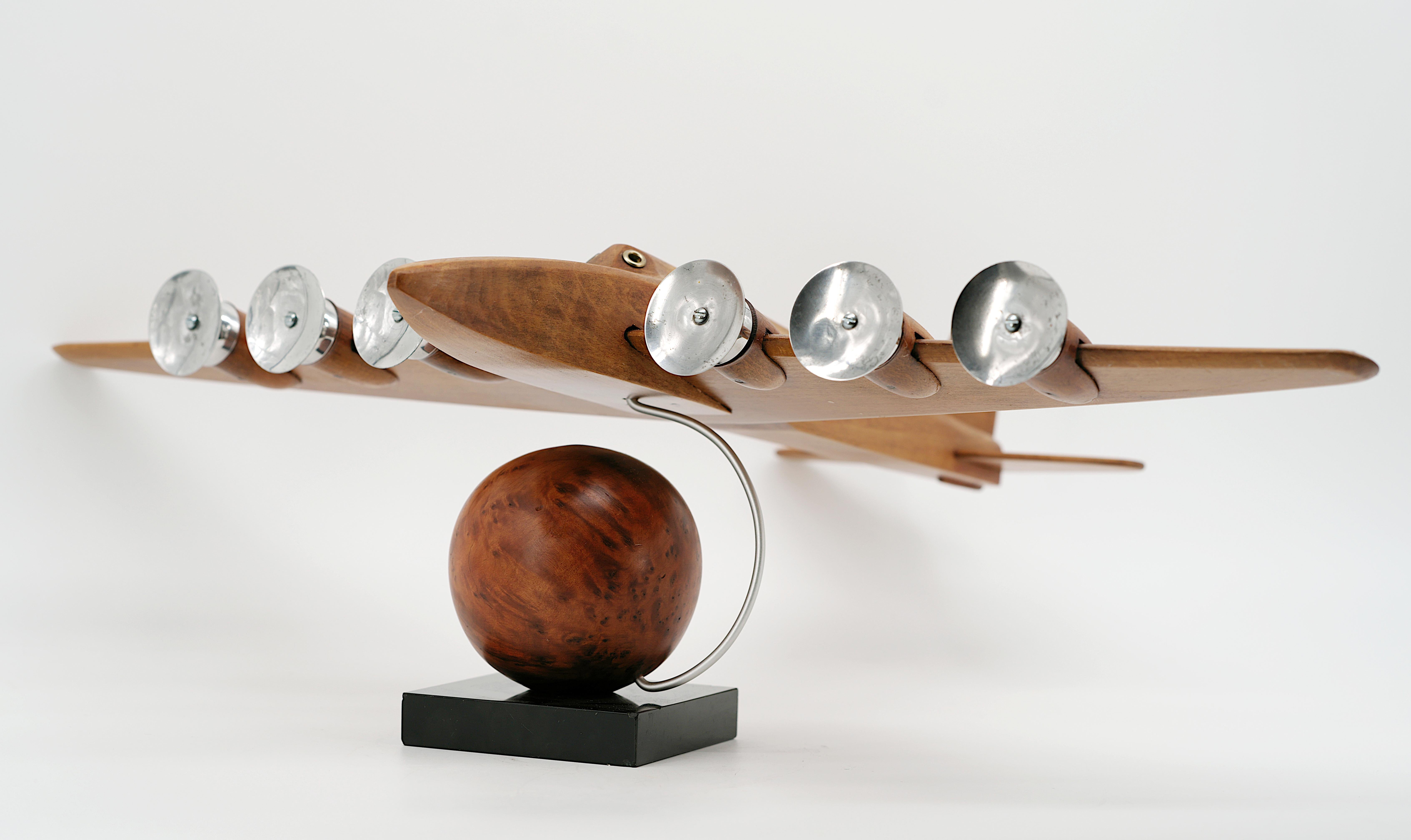 Grand modèle d'avion Art déco par ART BOIS, années 1930 en vente 5
