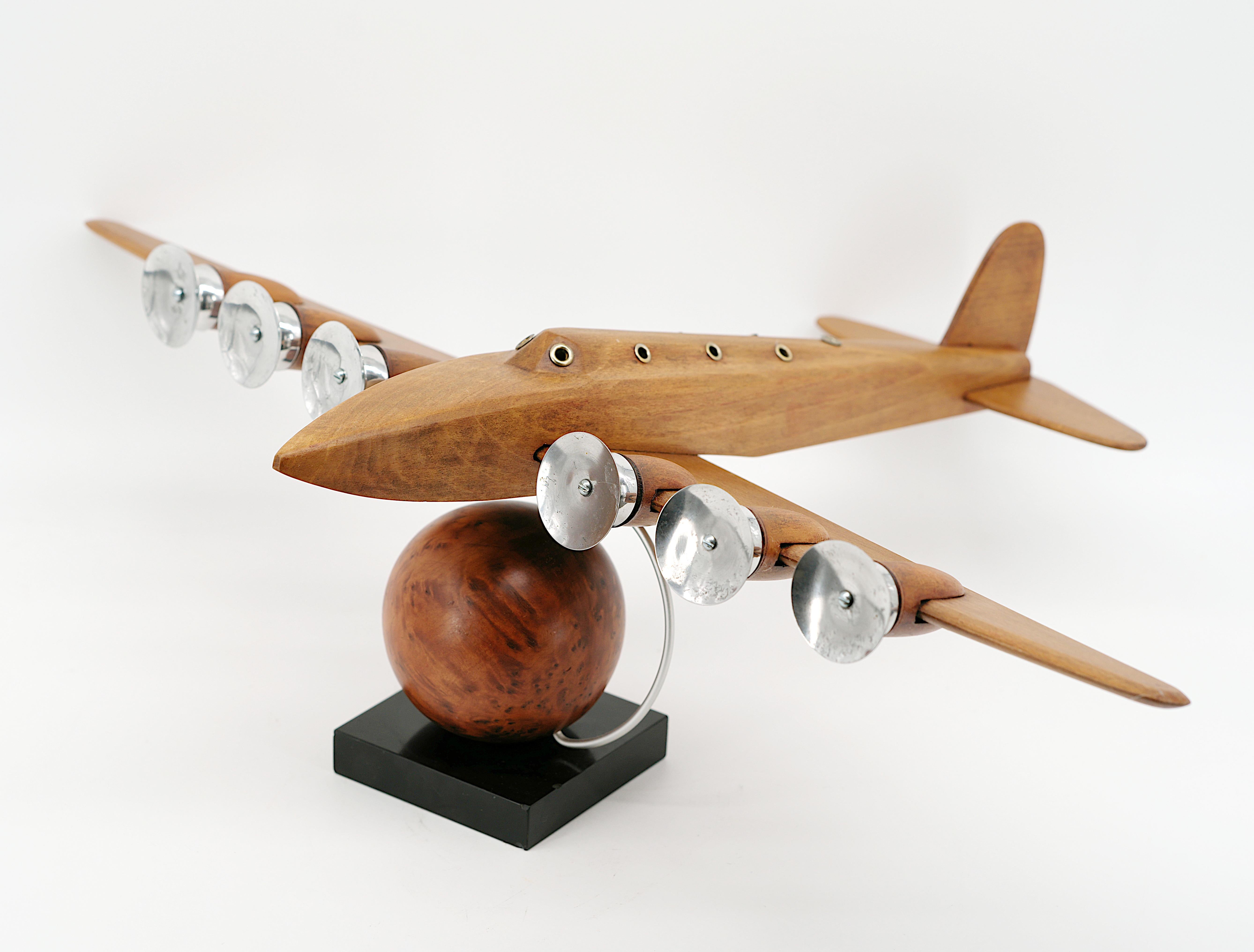 Grand modèle d'avion Art déco par ART BOIS, années 1930 en vente 6