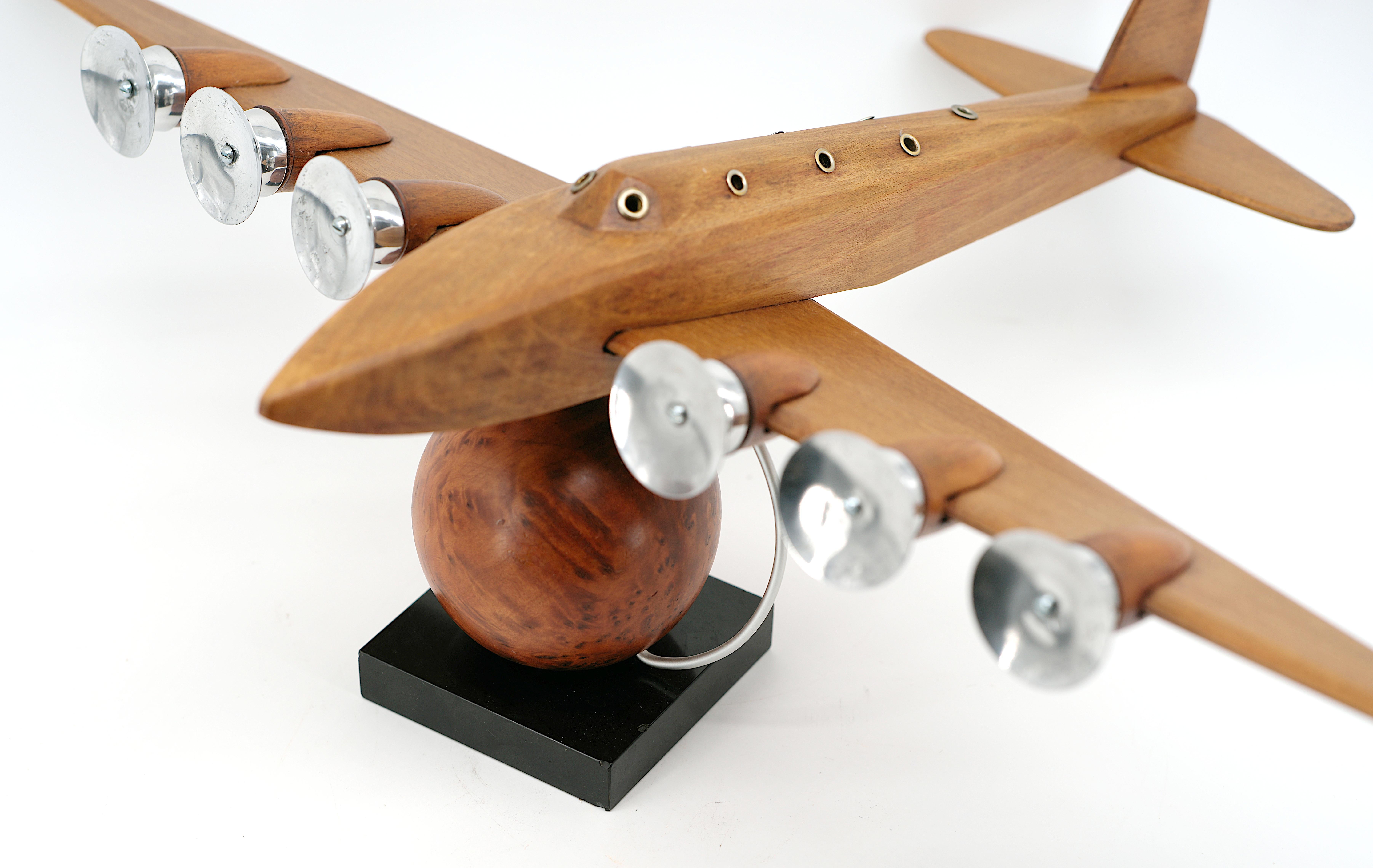 Grand modèle d'avion Art déco par ART BOIS, années 1930 en vente 8