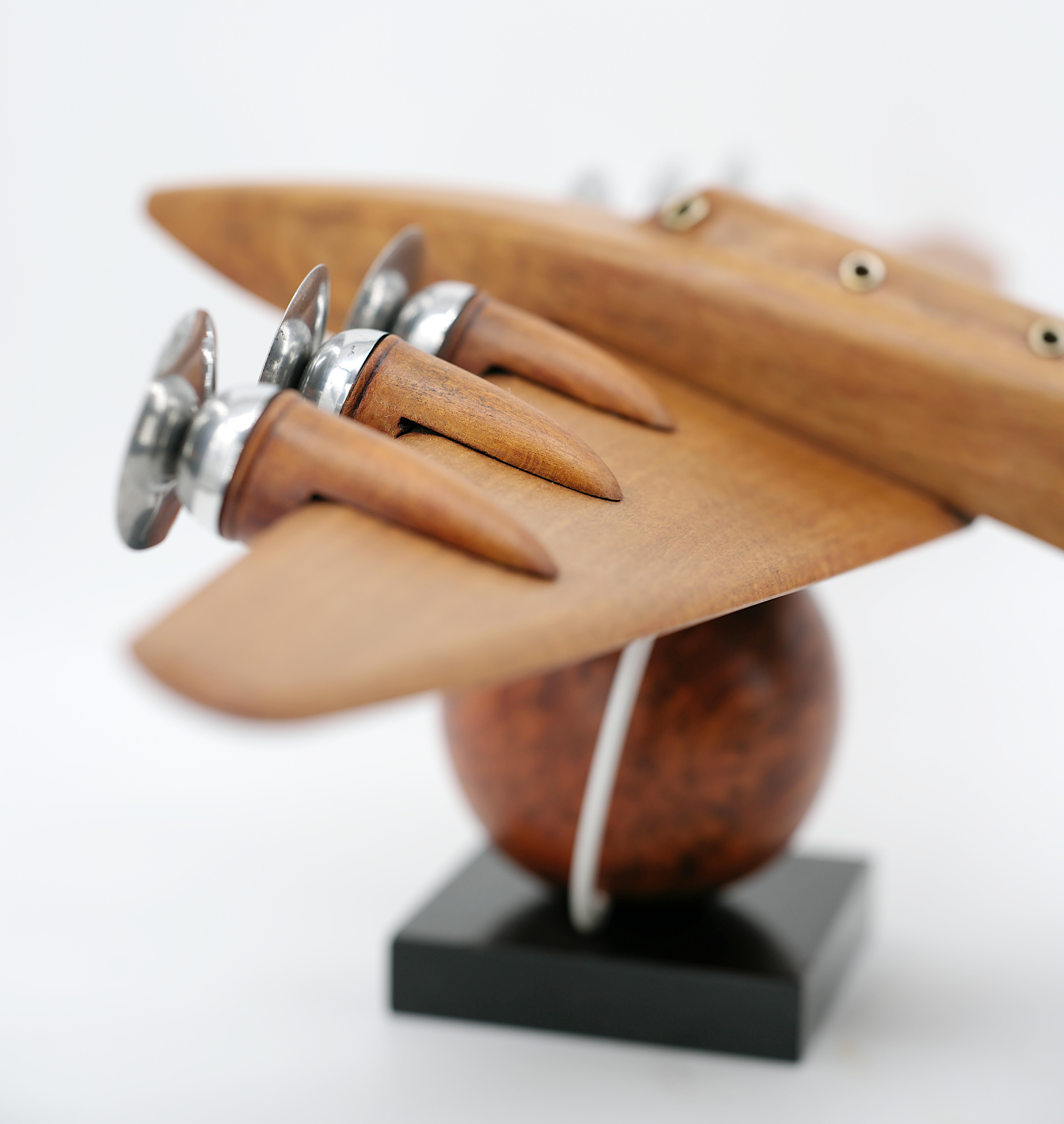 Grand modèle d'avion Art déco par ART BOIS, années 1930 en vente 3