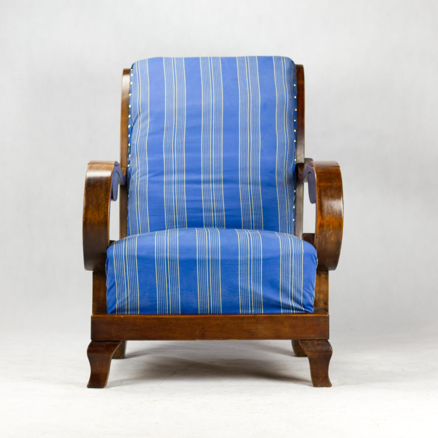 Large Art Deco Armchair, circa 1920 3