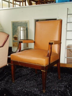 Large Art Déco armchair  / director`s chair by de Coene Frères. Belgium 1930s.