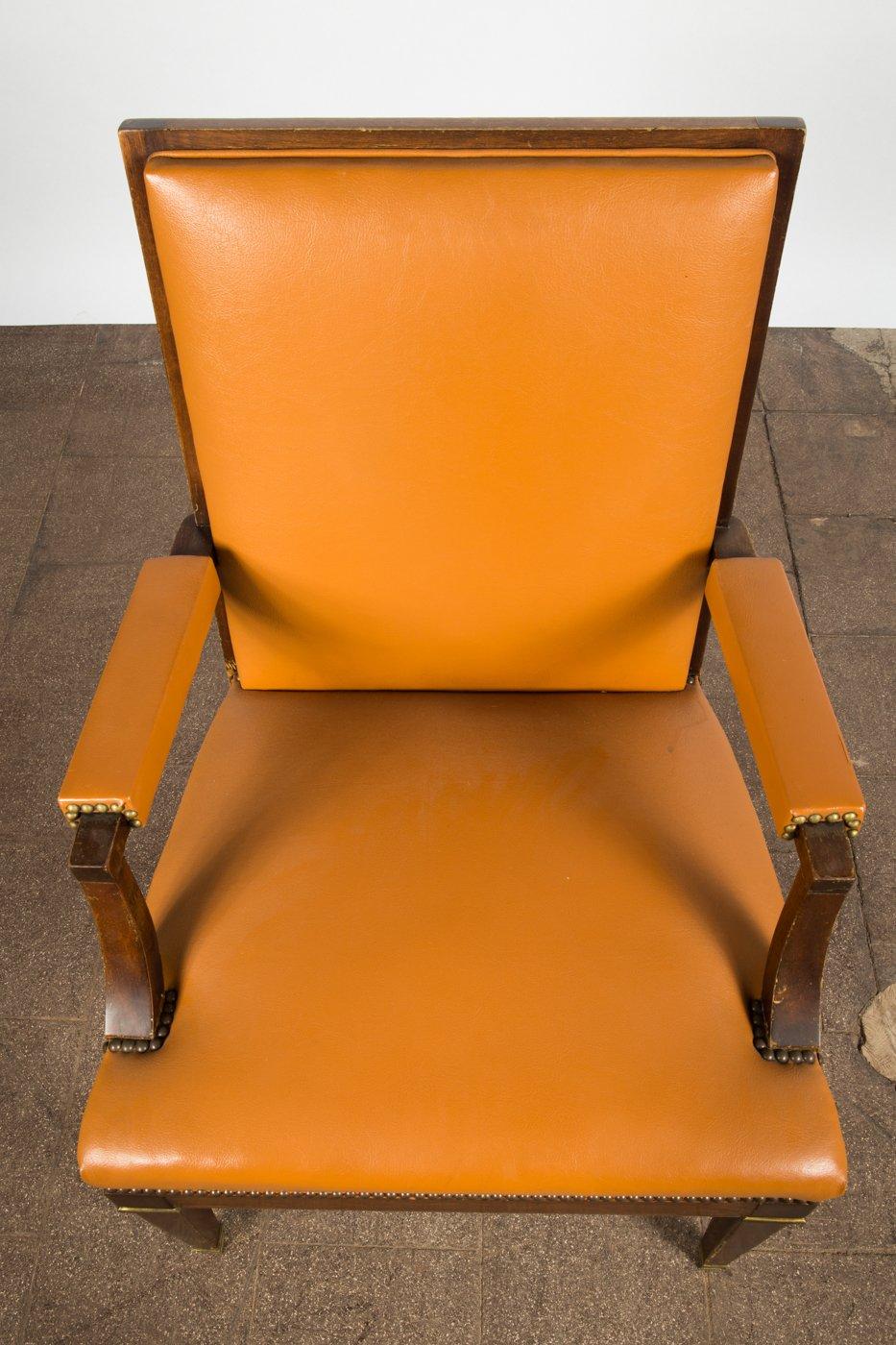 Milieu du XXe siècle Grand fauteuil Art Déco  / chaise de directeur par De Coene Frères. Belgique années 1930. en vente