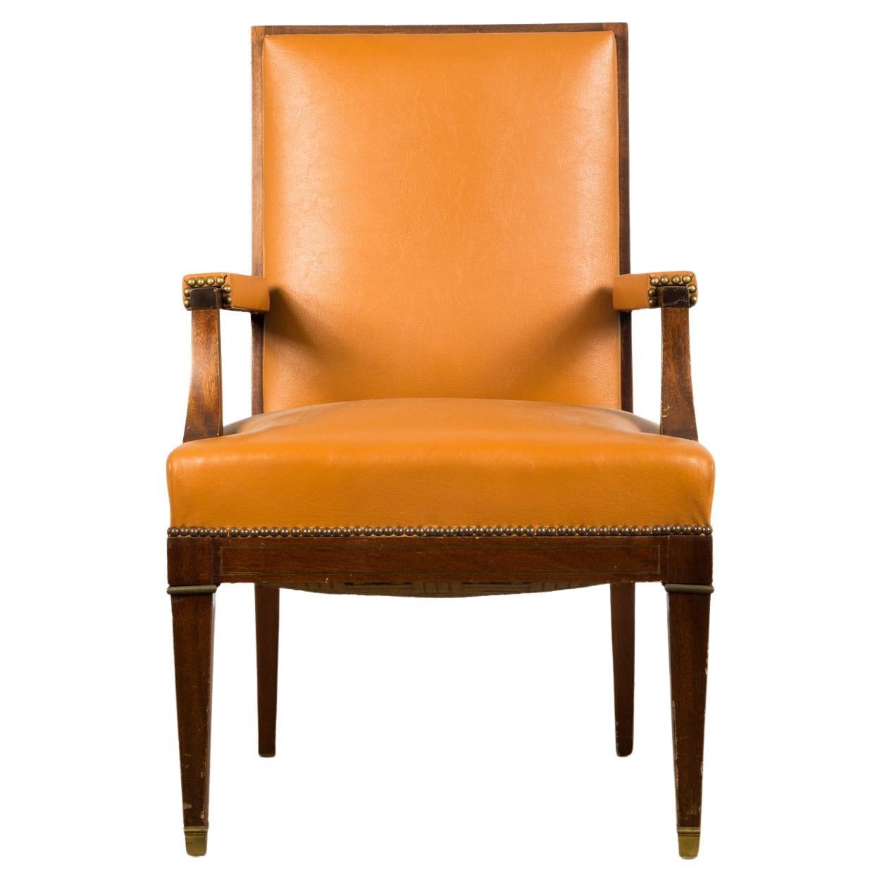 Large Art Déco armchair  / director`s chair by de Coene Frères. Belgium 1930s.