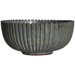 Large Art Deco Arne Bang Stoneware Bowl from Own Studio, 1930s