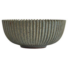 Large Art Deco Arne Bang Stoneware Bowl from Own Studio, 1930s