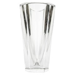 Large Art Deco Baccarat Cut Crystal Vase