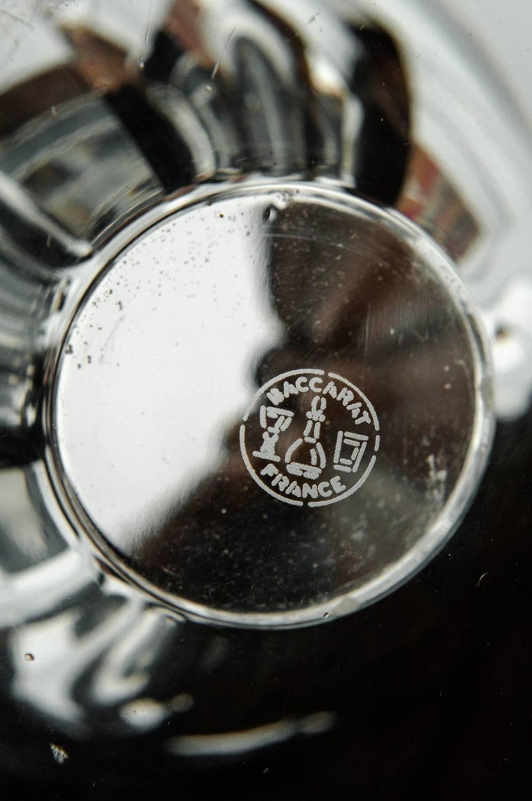 Large Art Deco Baccarat Facet Cut Crystal Vase For Sale at 1stDibs