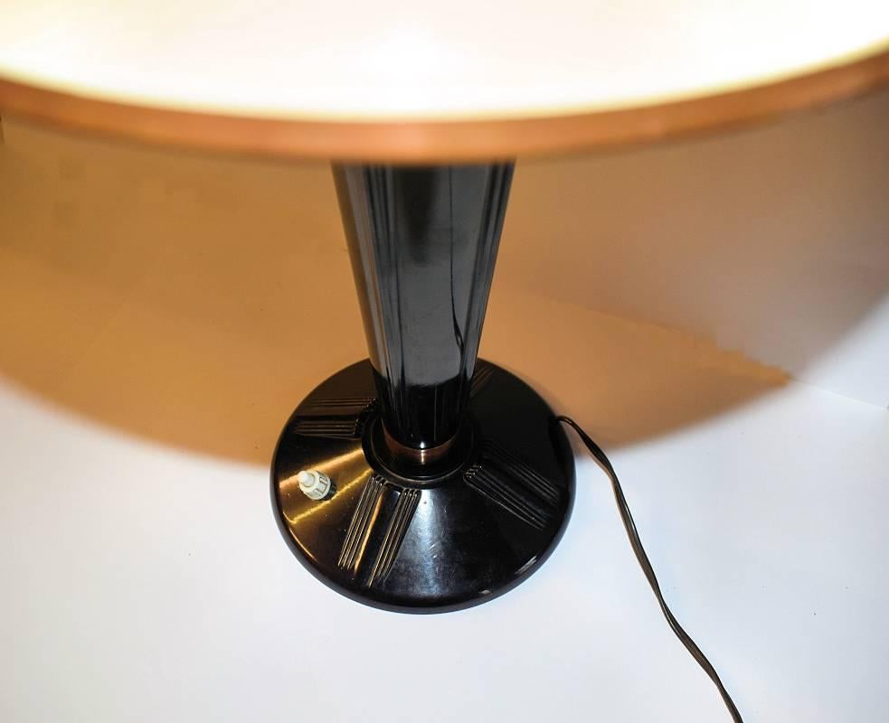 Metal Large Art Deco Bakelite Table Lamp by Eileen Gray for Jumo, France