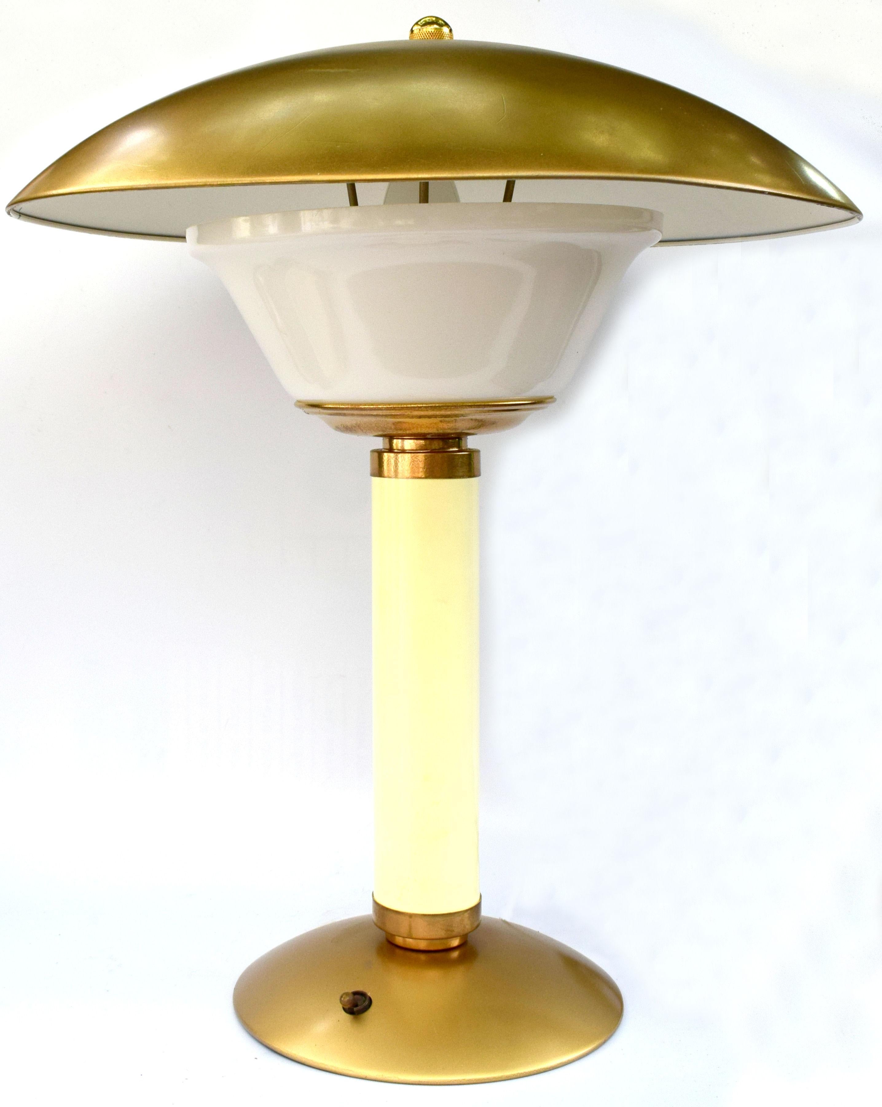 French Large Art Deco Bakelite Table Lamp for Jumo, France