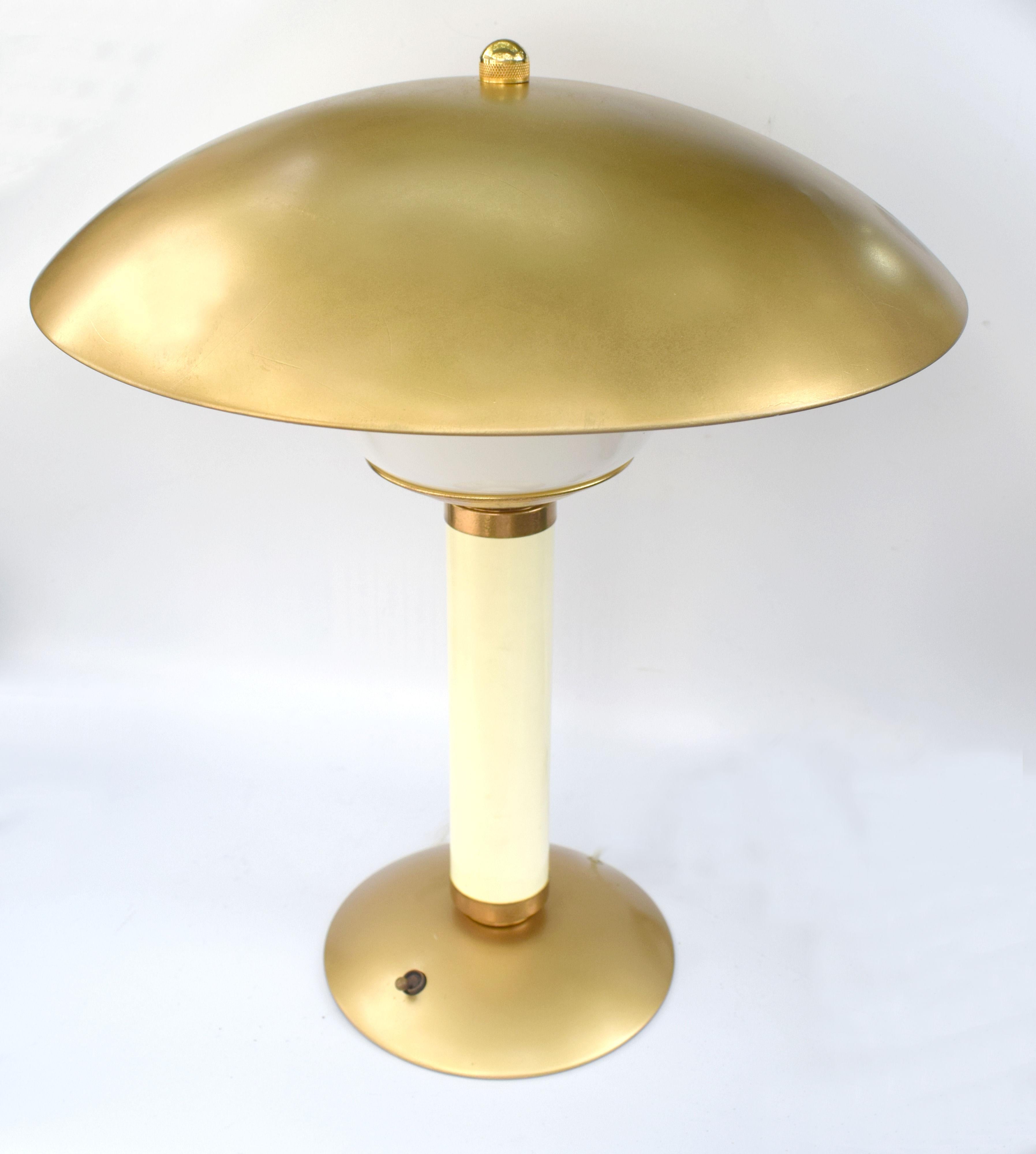 Metal Large Art Deco Bakelite Table Lamp for Jumo, France