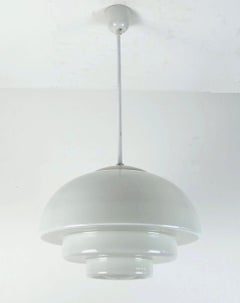 large art deco bauhaus glass PENDANT LIGHT mithras a. walther & sons 1930s