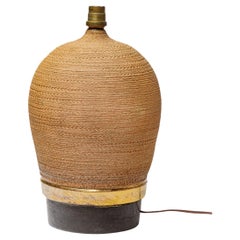 Large art deco black brown and gold ceramic light Made in France circa 1930