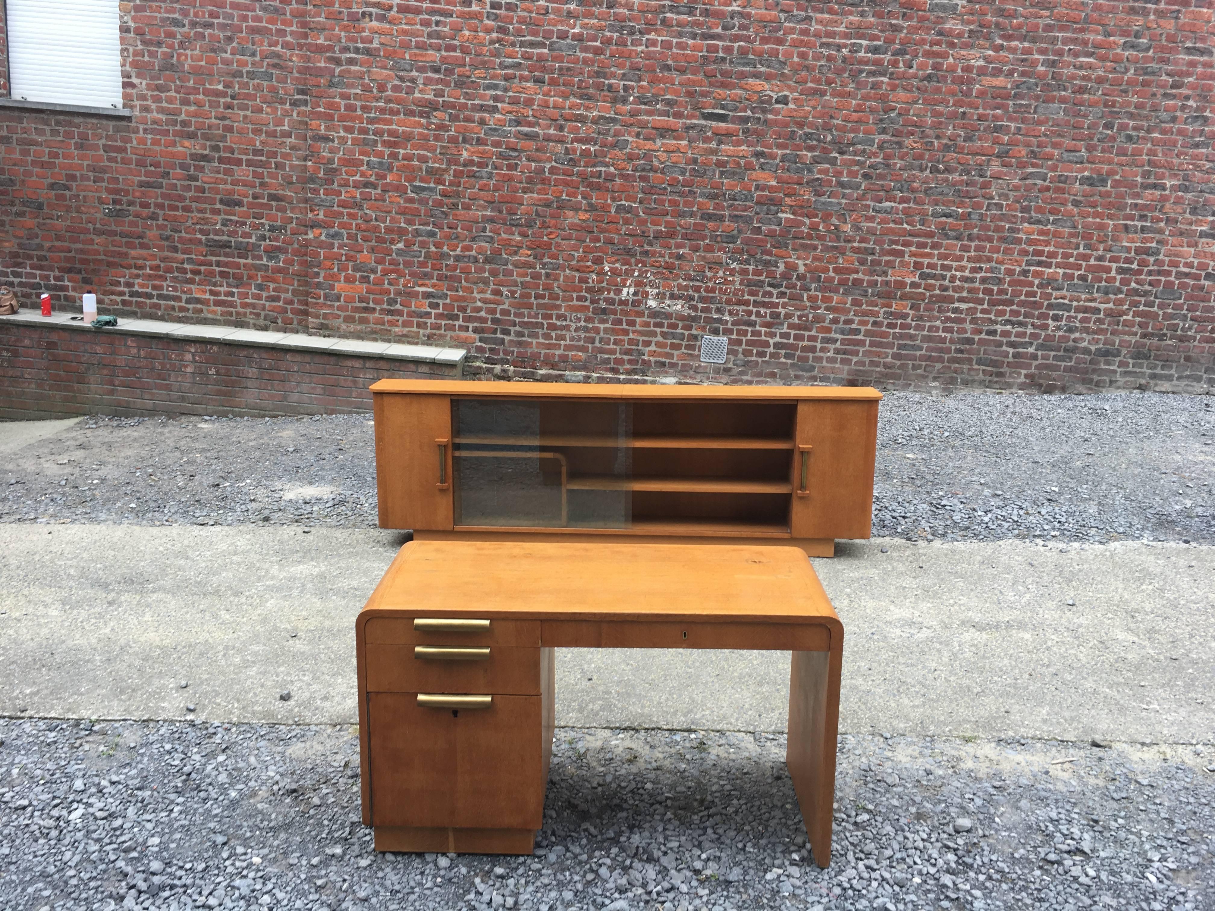 Large Art Deco Bookcase in Oak, circa 1940 6