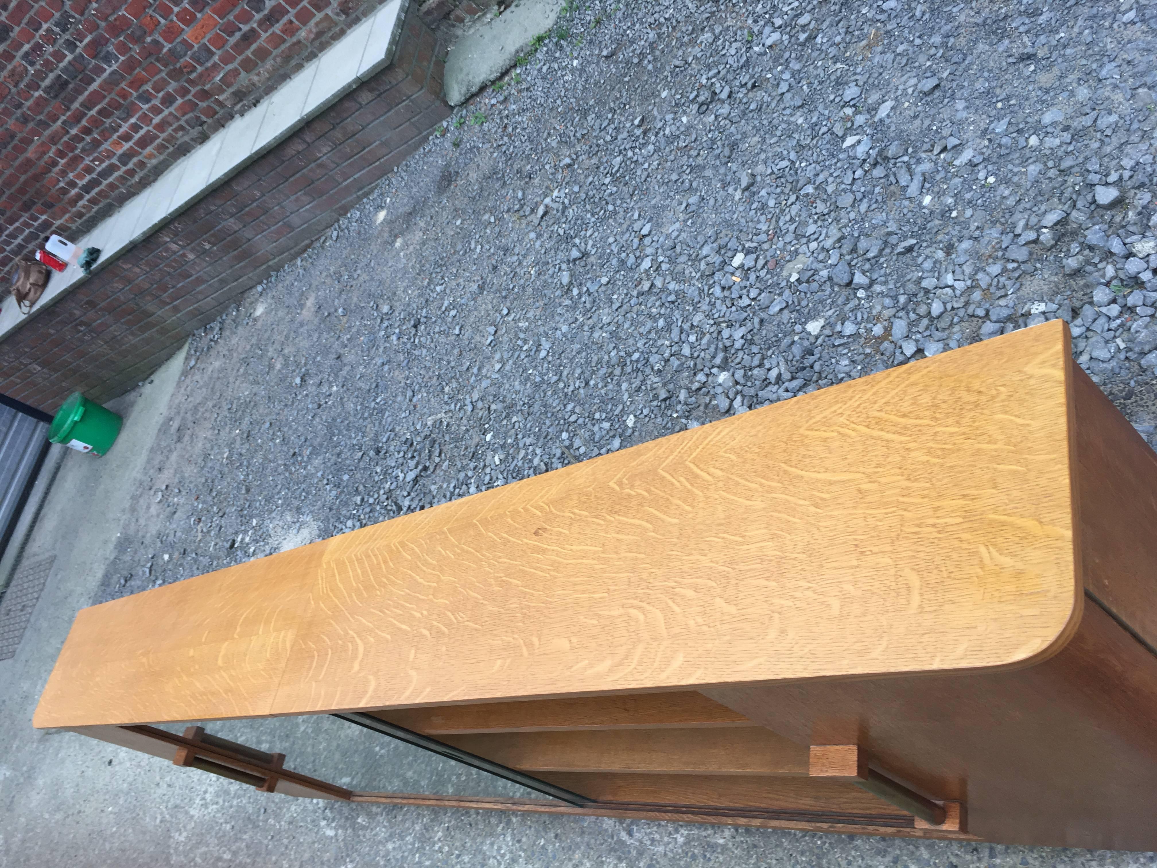 Large Art Deco Bookcase in Oak, circa 1940 1