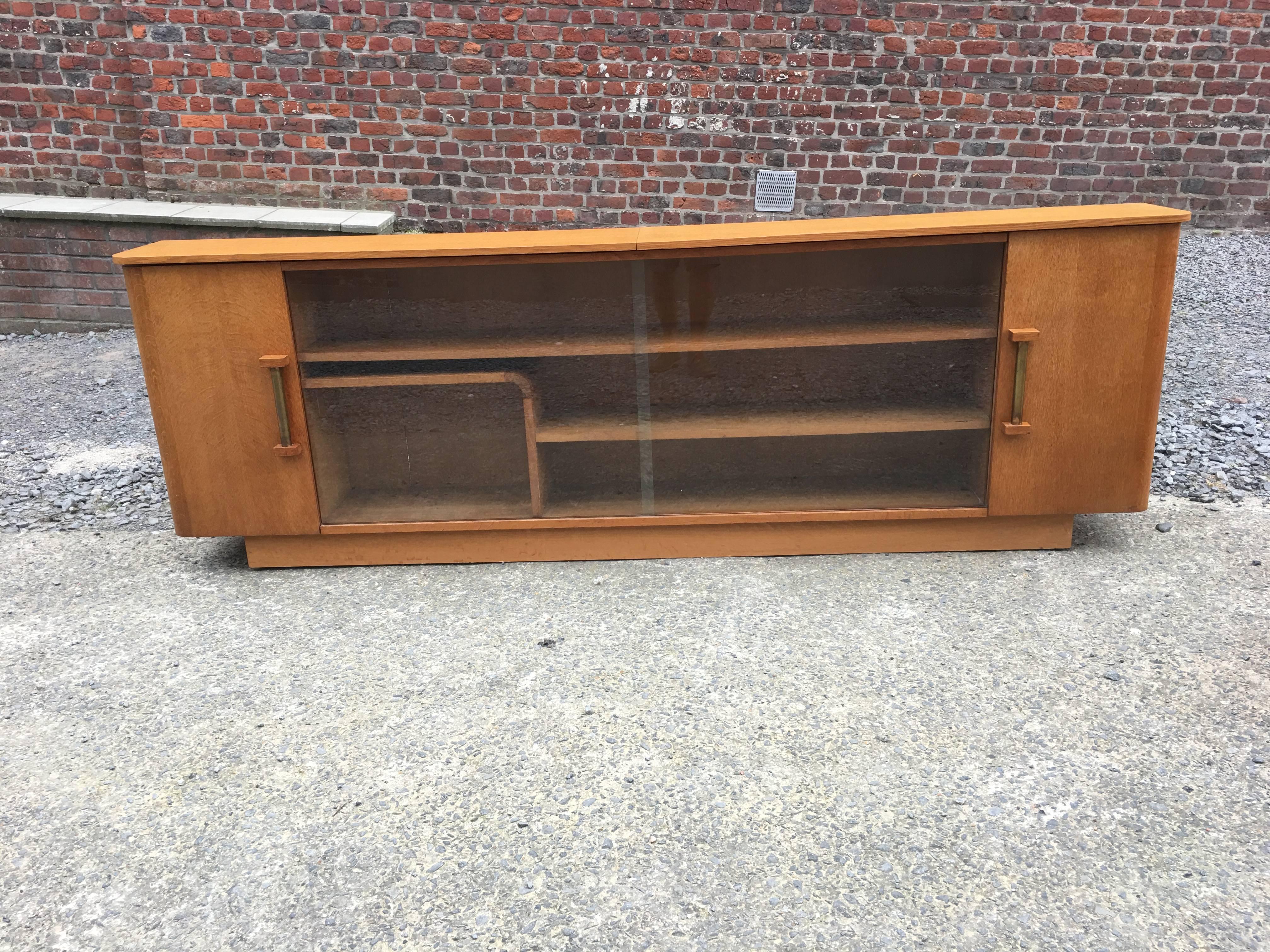 Large Art Deco Bookcase in Oak, circa 1940 2