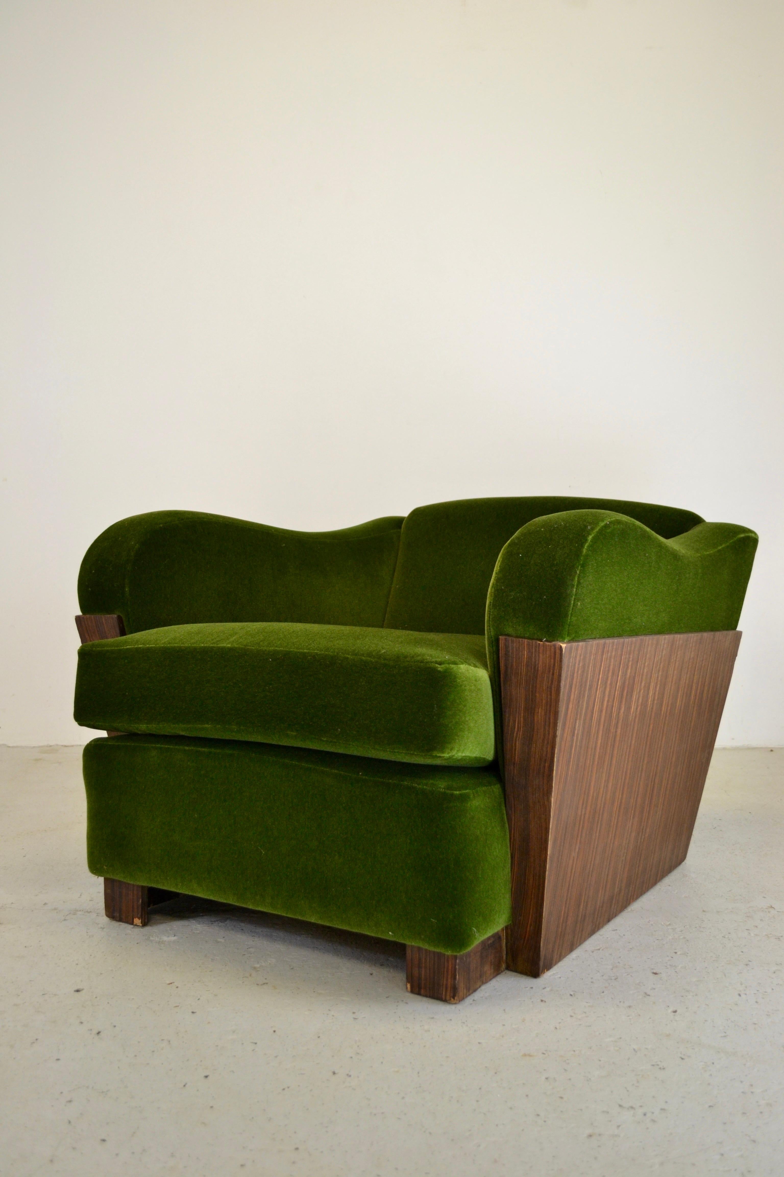 Grande poltrona boudoir Art Déco - Francia, 1925 in vendita 6
