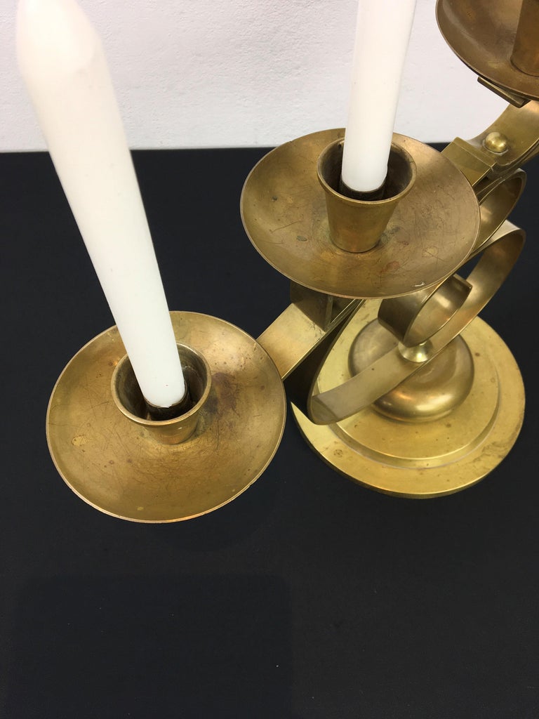 5 Armed Art Deco Candle Holder For Sale at 1stDibs