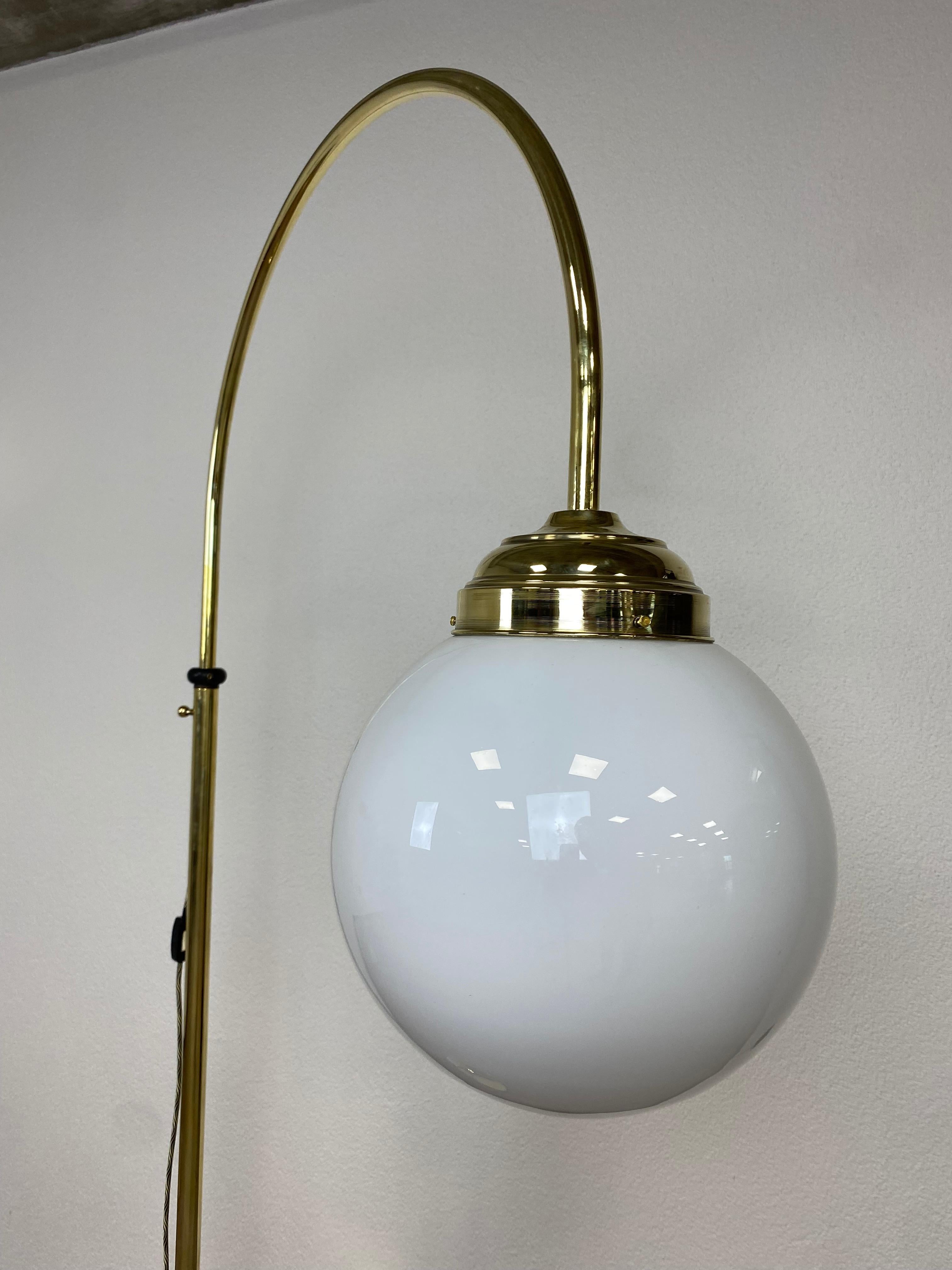 Large Art Deco Brass Floor Lamp For Sale 5