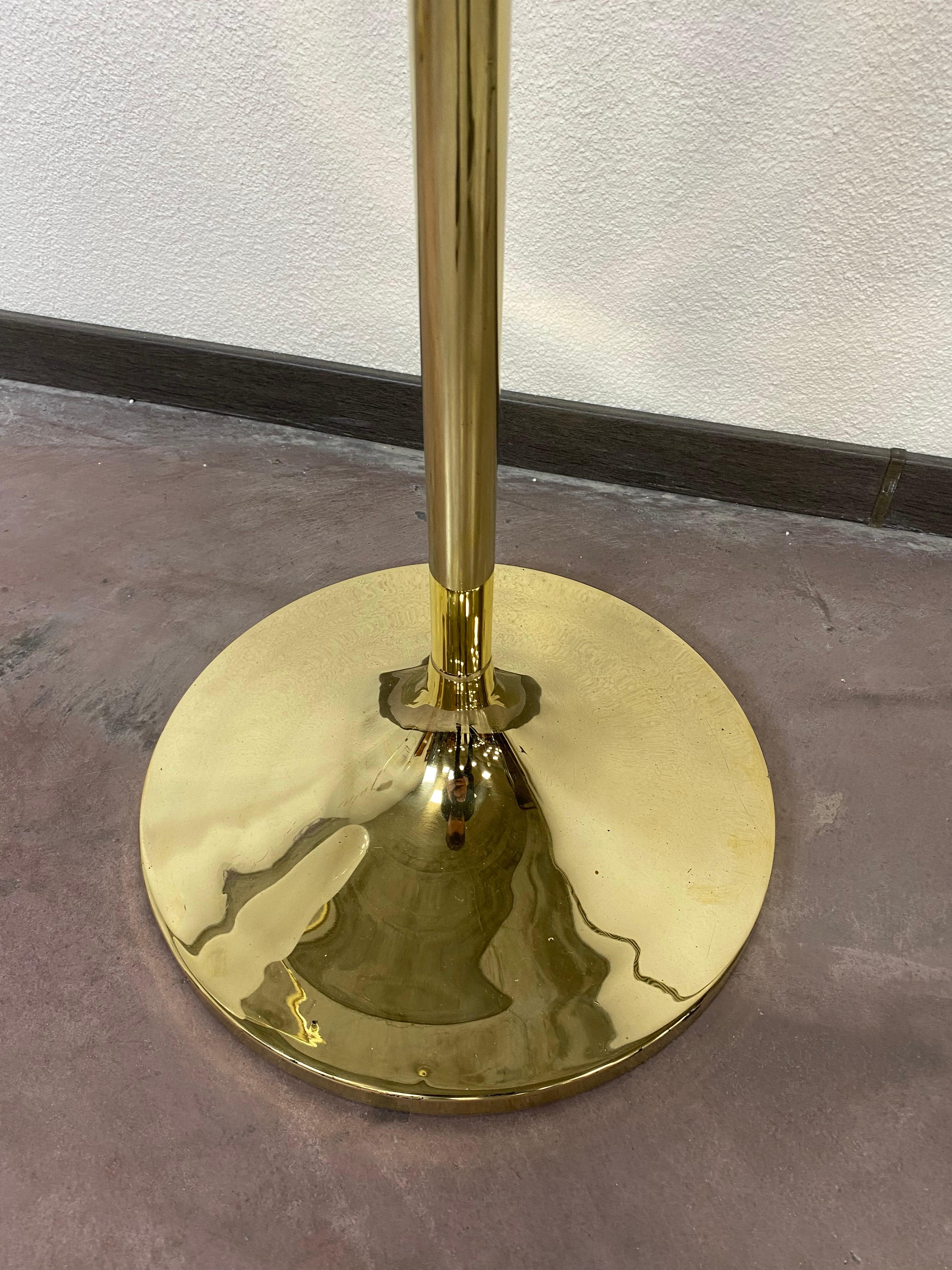 Large Art Deco Brass Floor Lamp For Sale 1