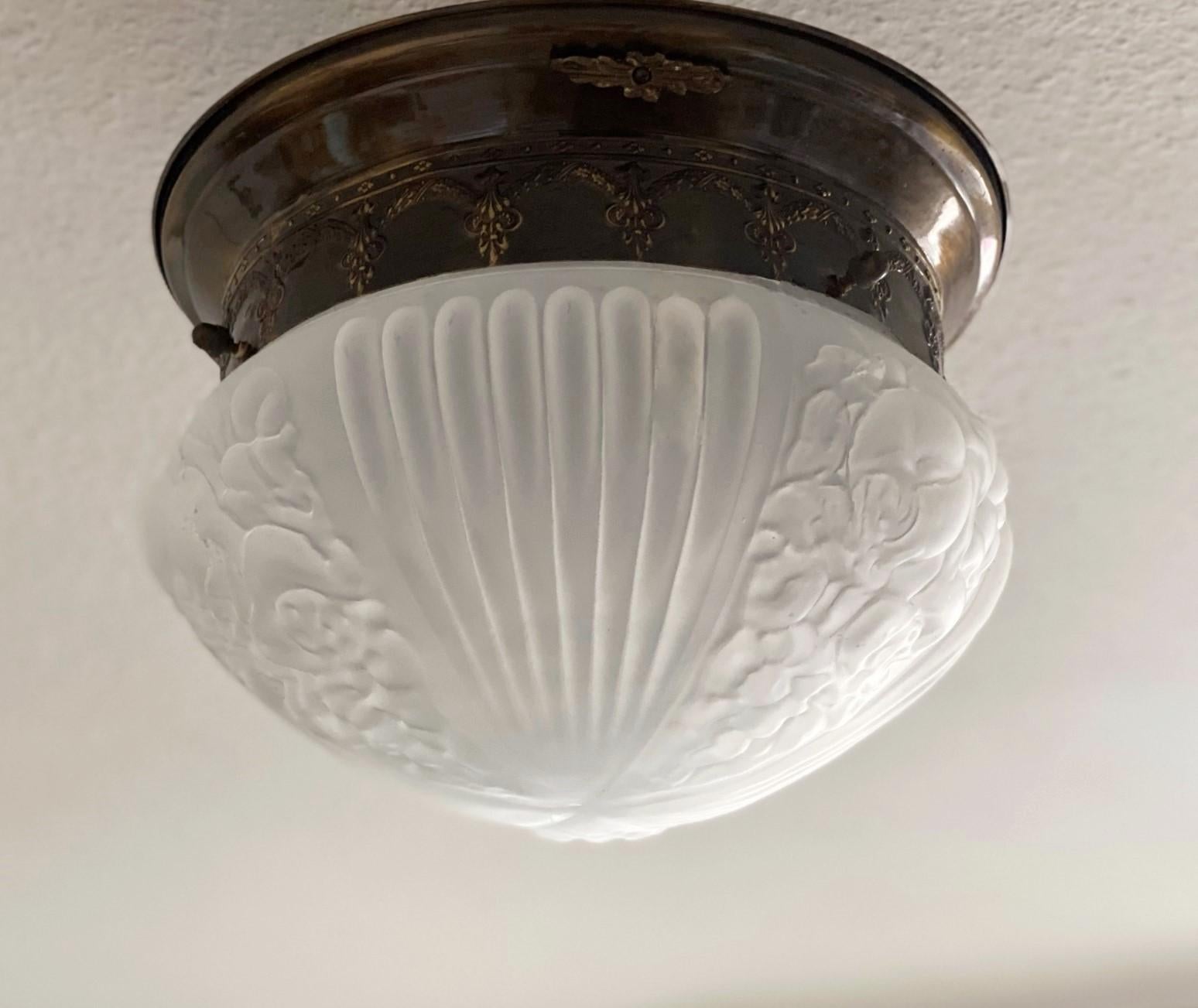 vintage art deco flush mount ceiling light