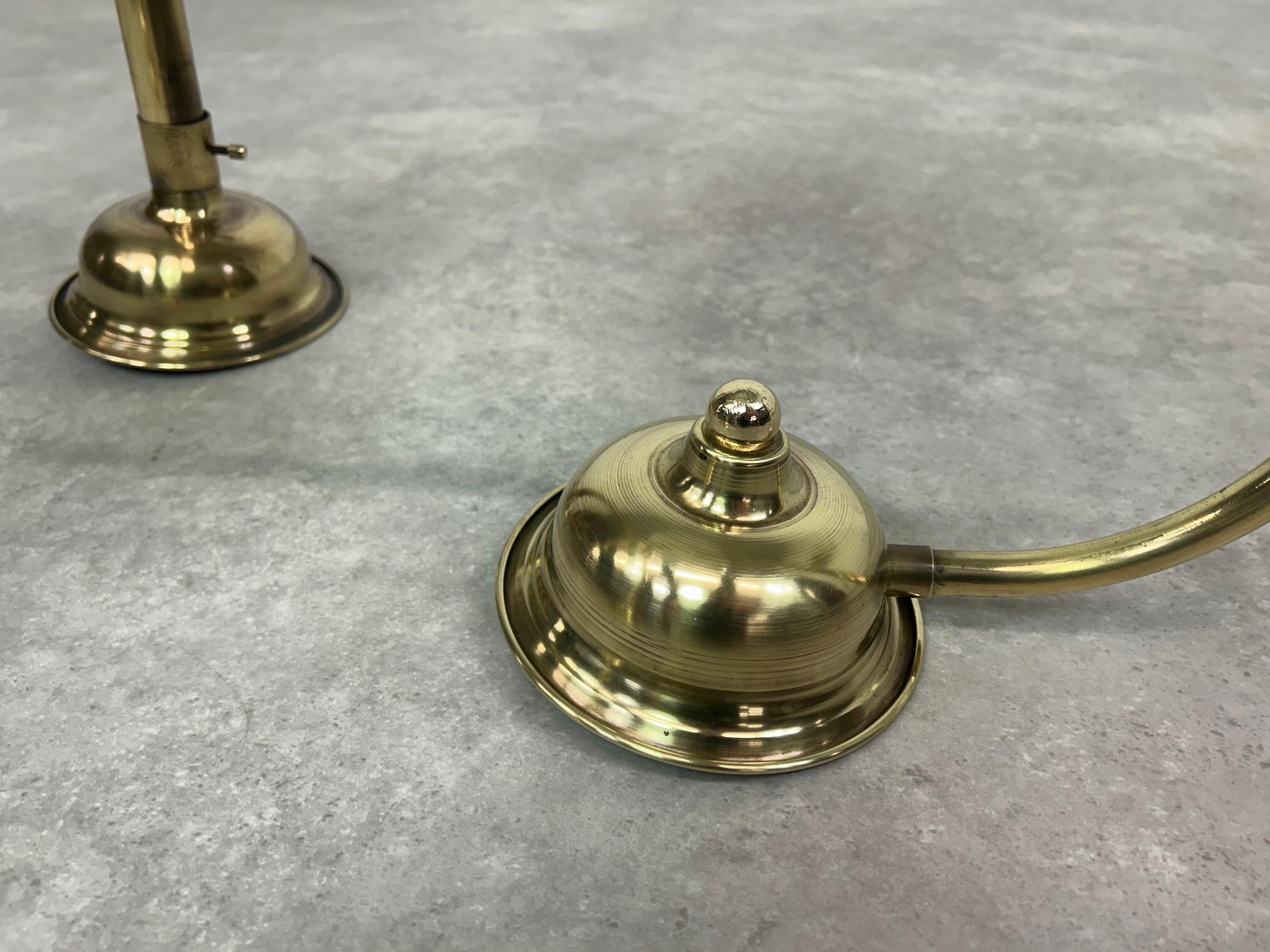 Mid-20th Century Large art deco brass wall lamp For Sale