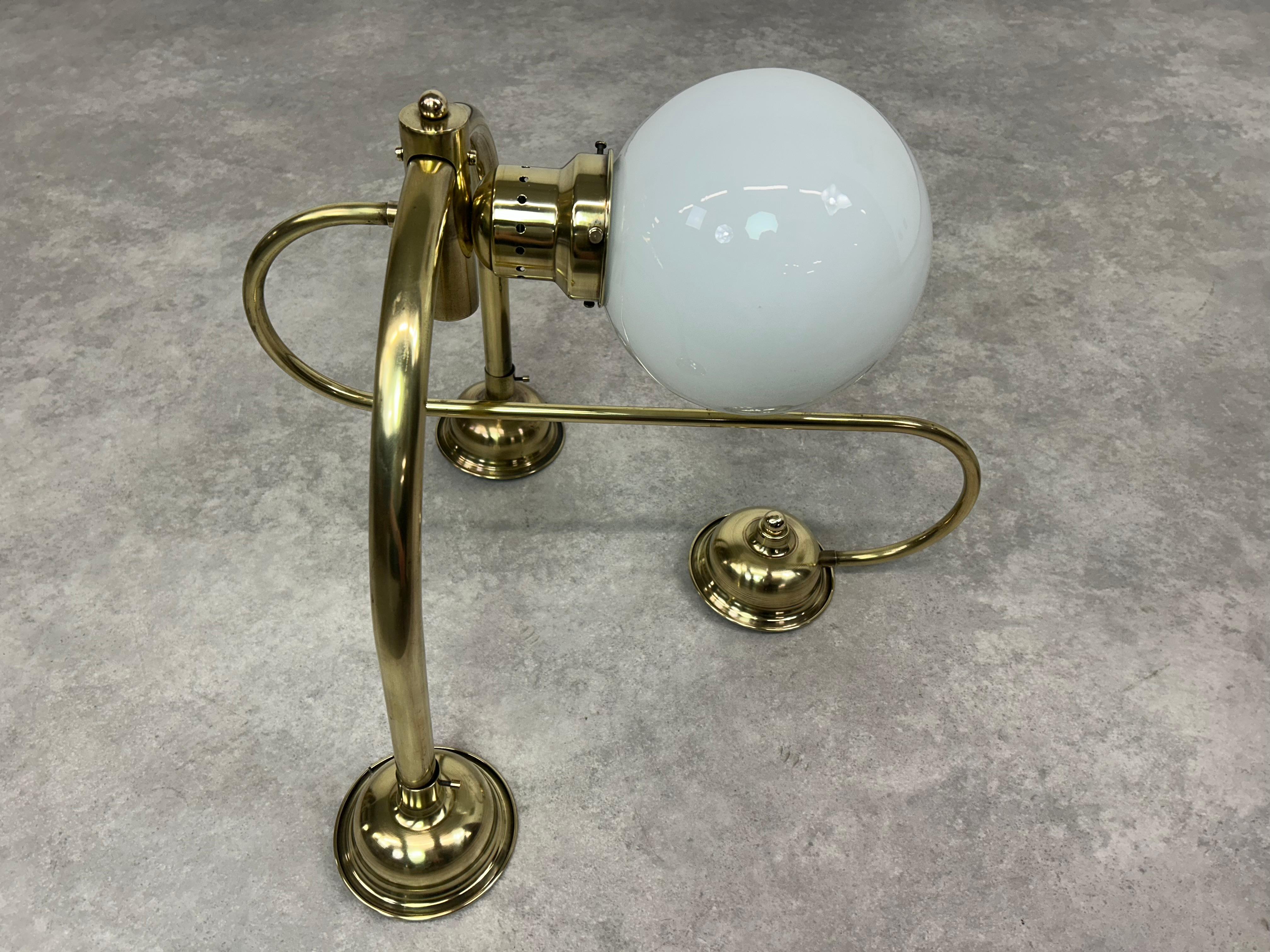 Large art deco brass wall lamp For Sale 1