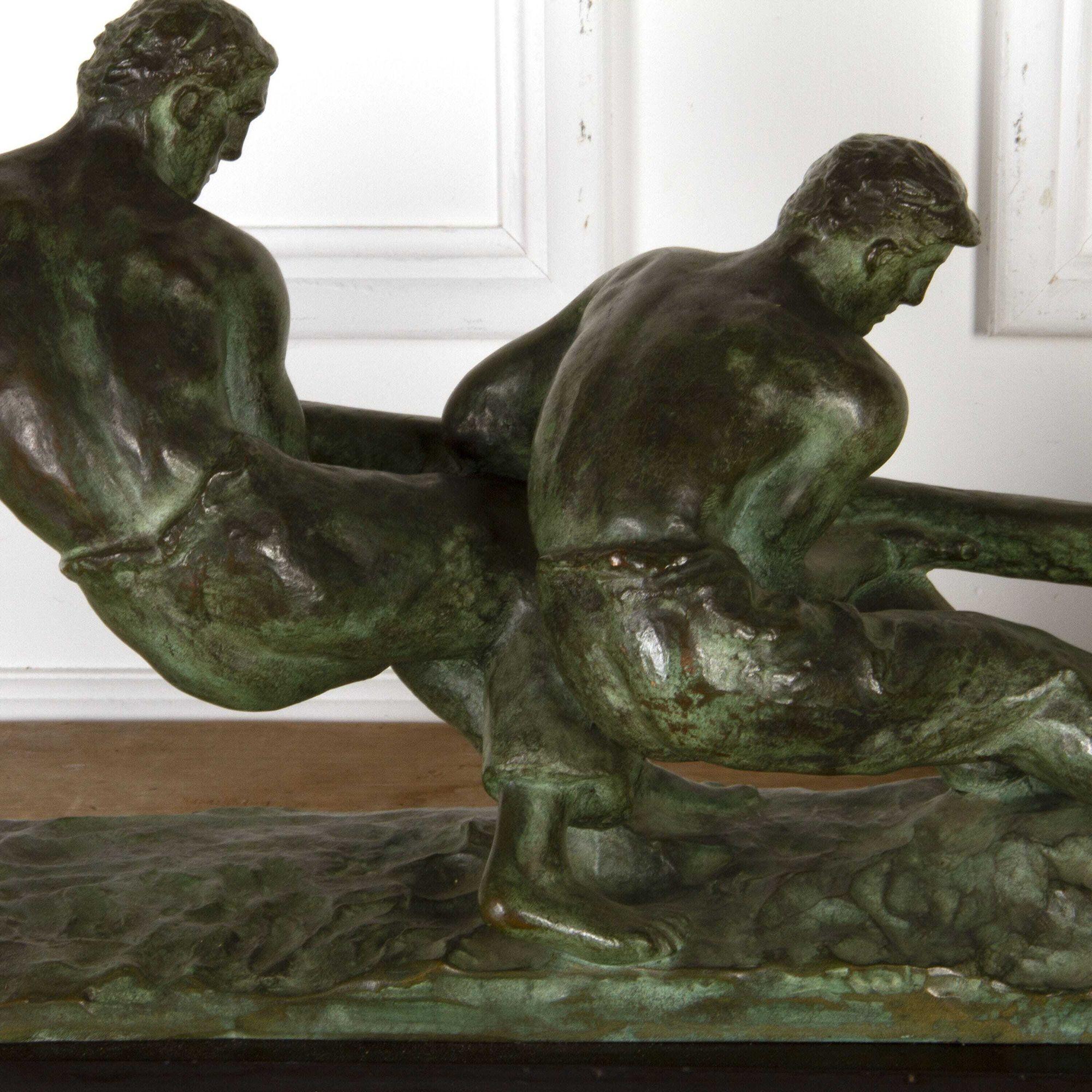 Français Grand bronze Art Déco par A Kelety en vente