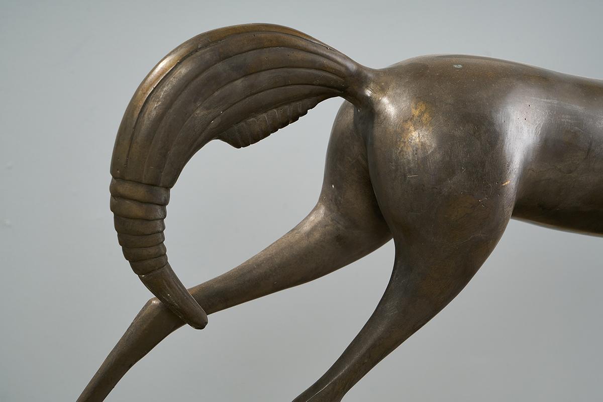 Large Art Deco Bronze Horse Sculpture Style of Boris Lovet-Lorski For Sale 1